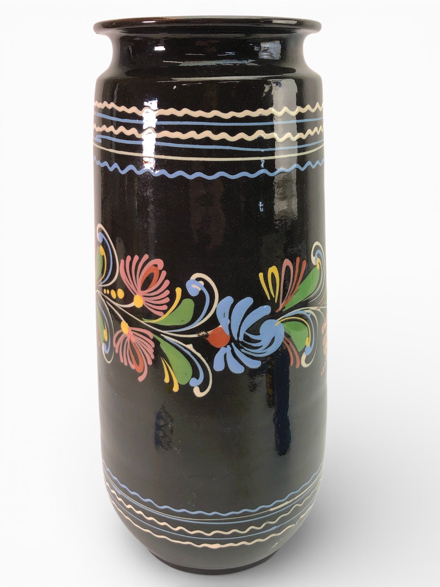 Hungary Hand Painted Vase 13 3/4 Inches (1 of 8)