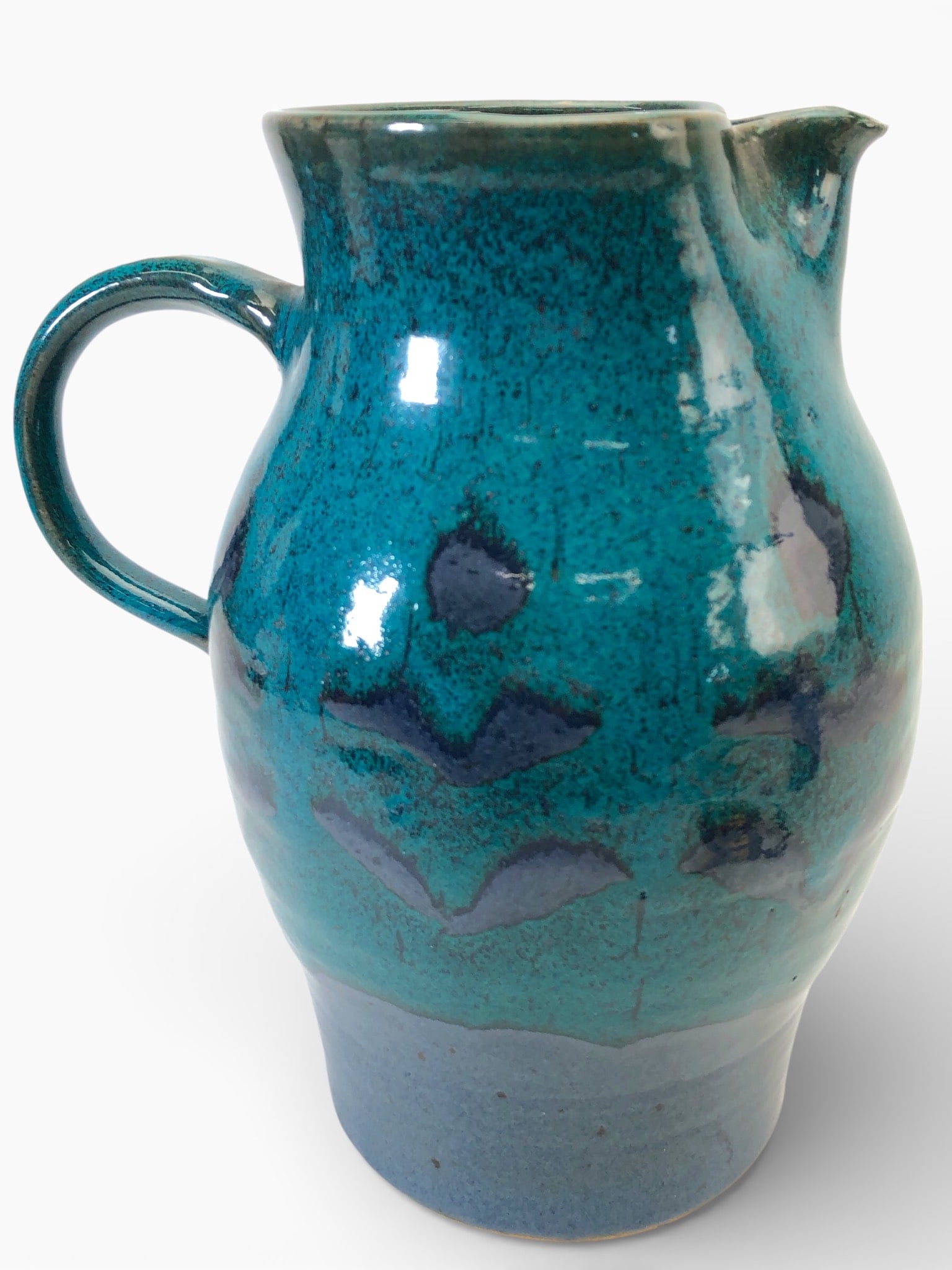 Vtg Signed Karl Sporck Studio Stoneware Pitcher (1 of 9)