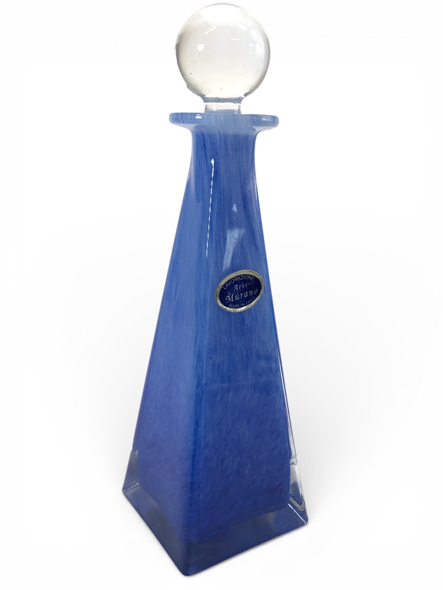 Vtg Murano Lavorazione Blue Ombre Glass Perfume Bottle (1 of 9)
