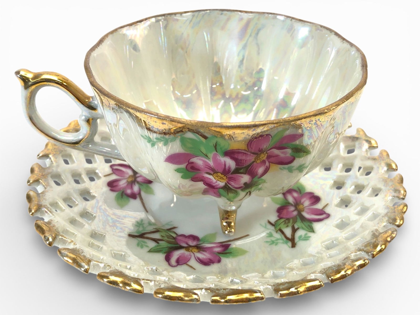 Rare GC Japan Hand Painted Tea Cup & Saucer (1 of 10)