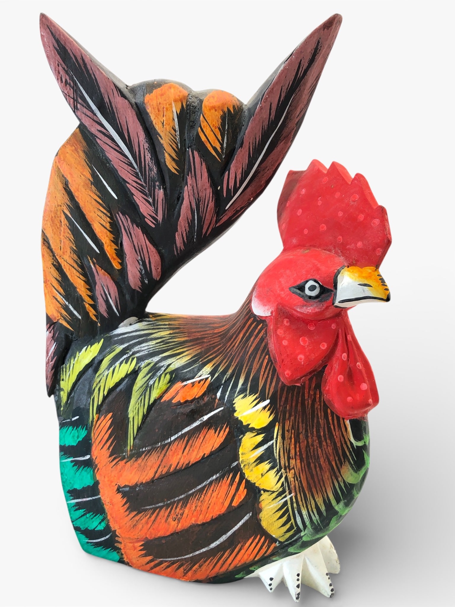 Wood Hand Painted Rooster 12 3/4 Tall (1 of 8)
