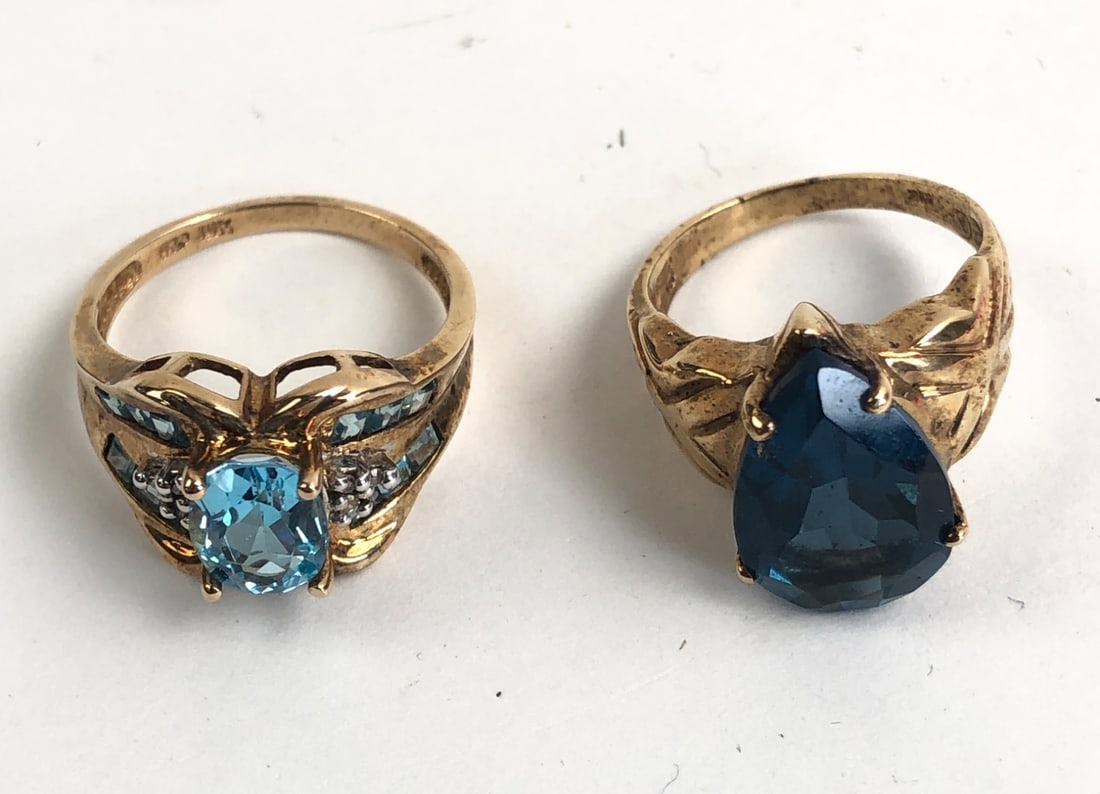 10k Gold Rings With Blue Gemstones (1 of 12)
