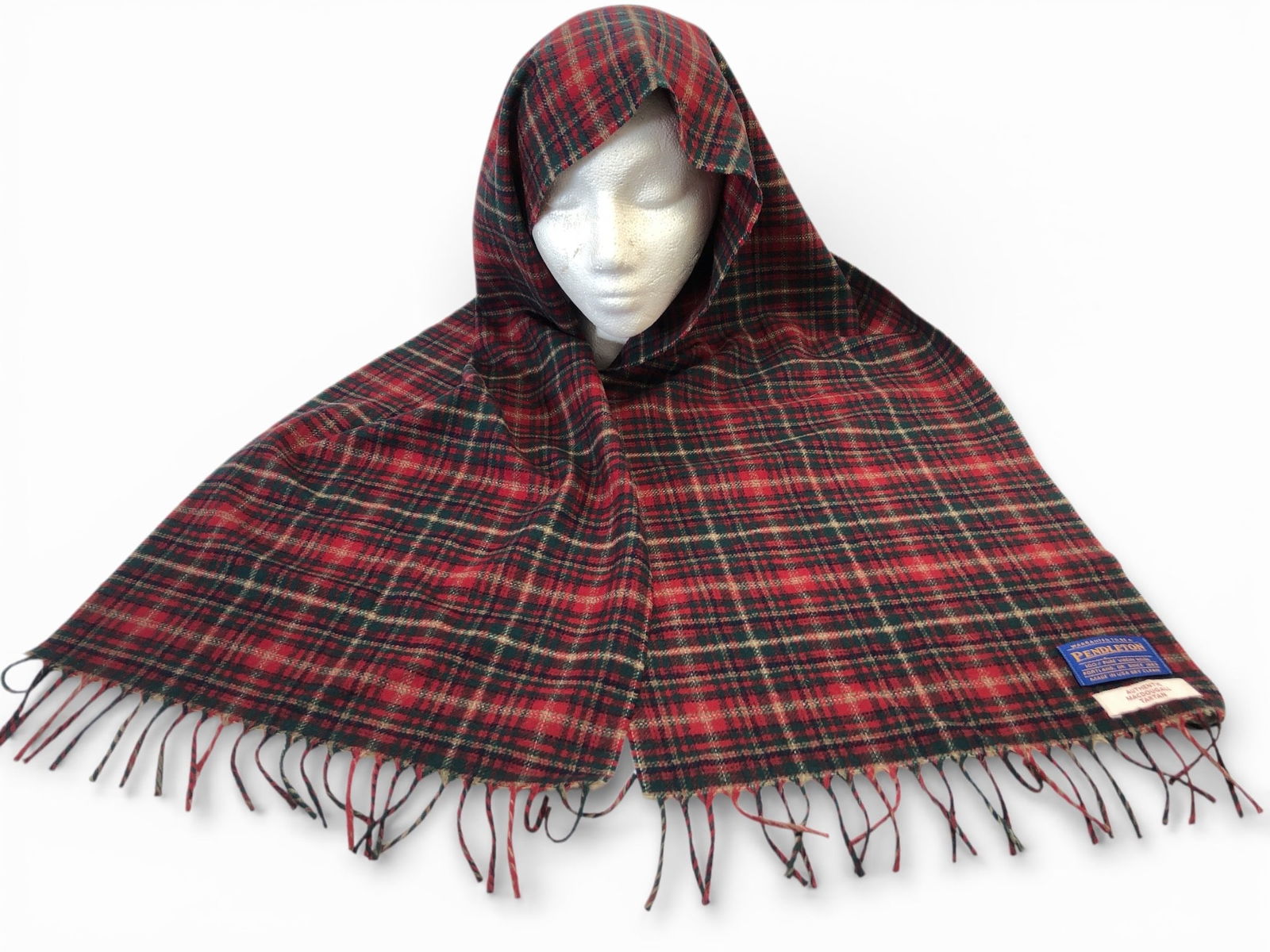 Vtg Pendleton Wool MacDougall Tartan Scarf (1 of 4)