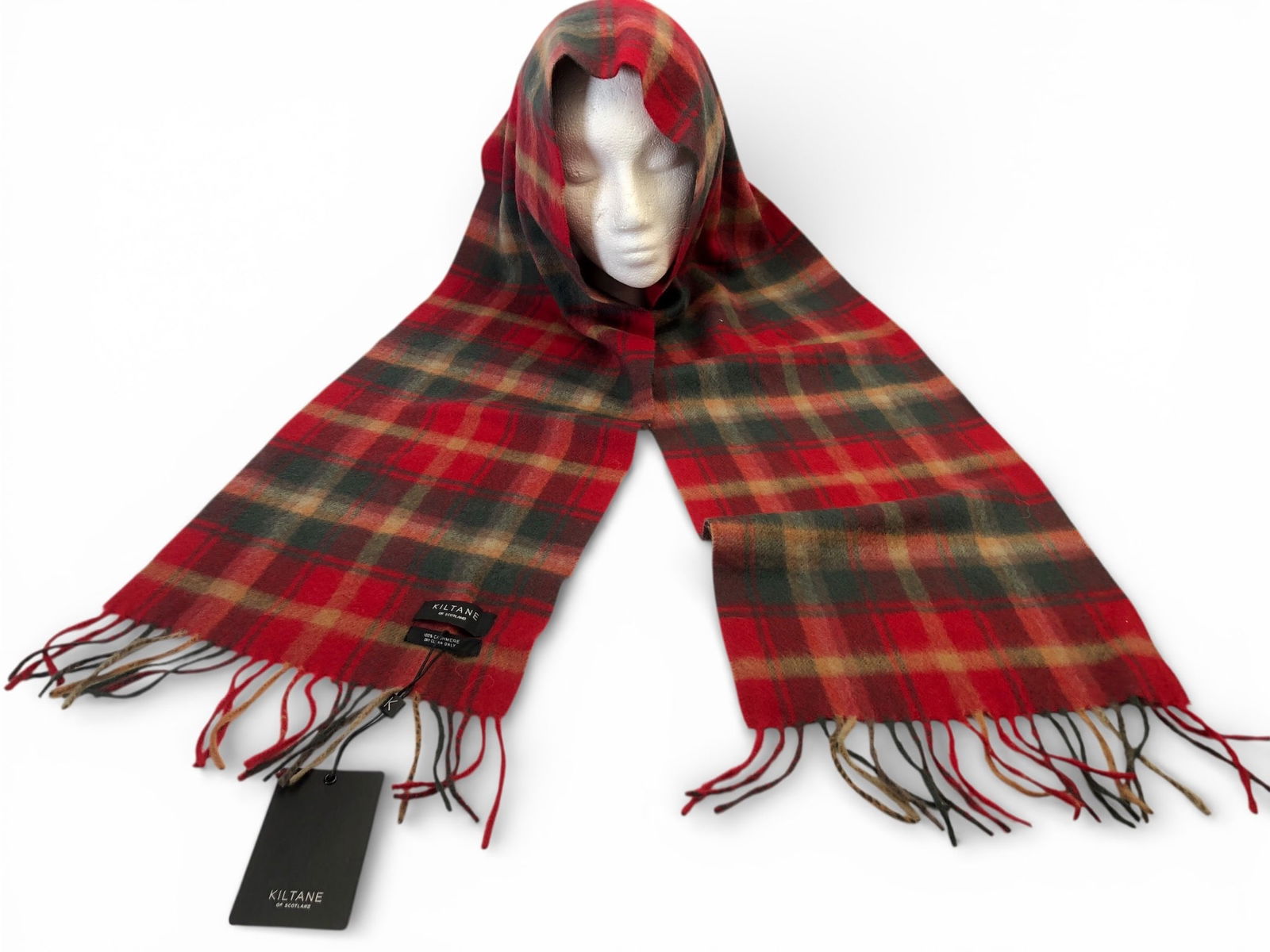 NWT Kiltane Of Scotland 100% Cashmere Scarf (1 of 8)