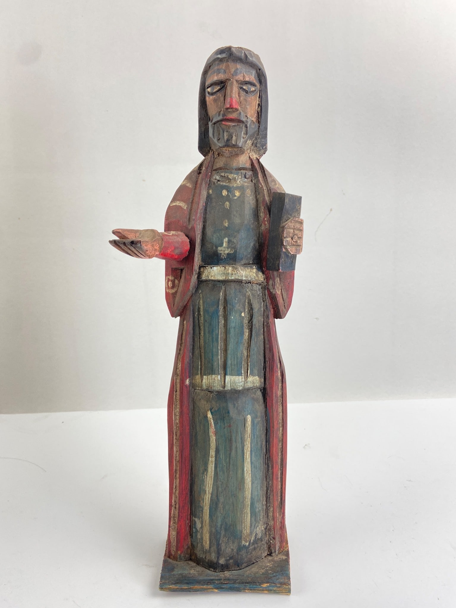 Folk Art Hand Carved Polychrome Santos Figure (1 of 6)