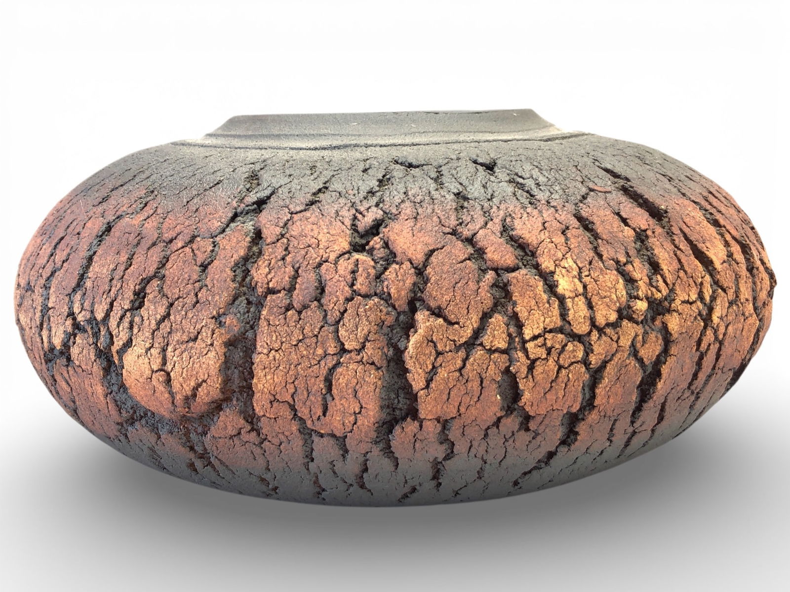 Signed Studio Art Pottery Textured Vessel (1 of 12)