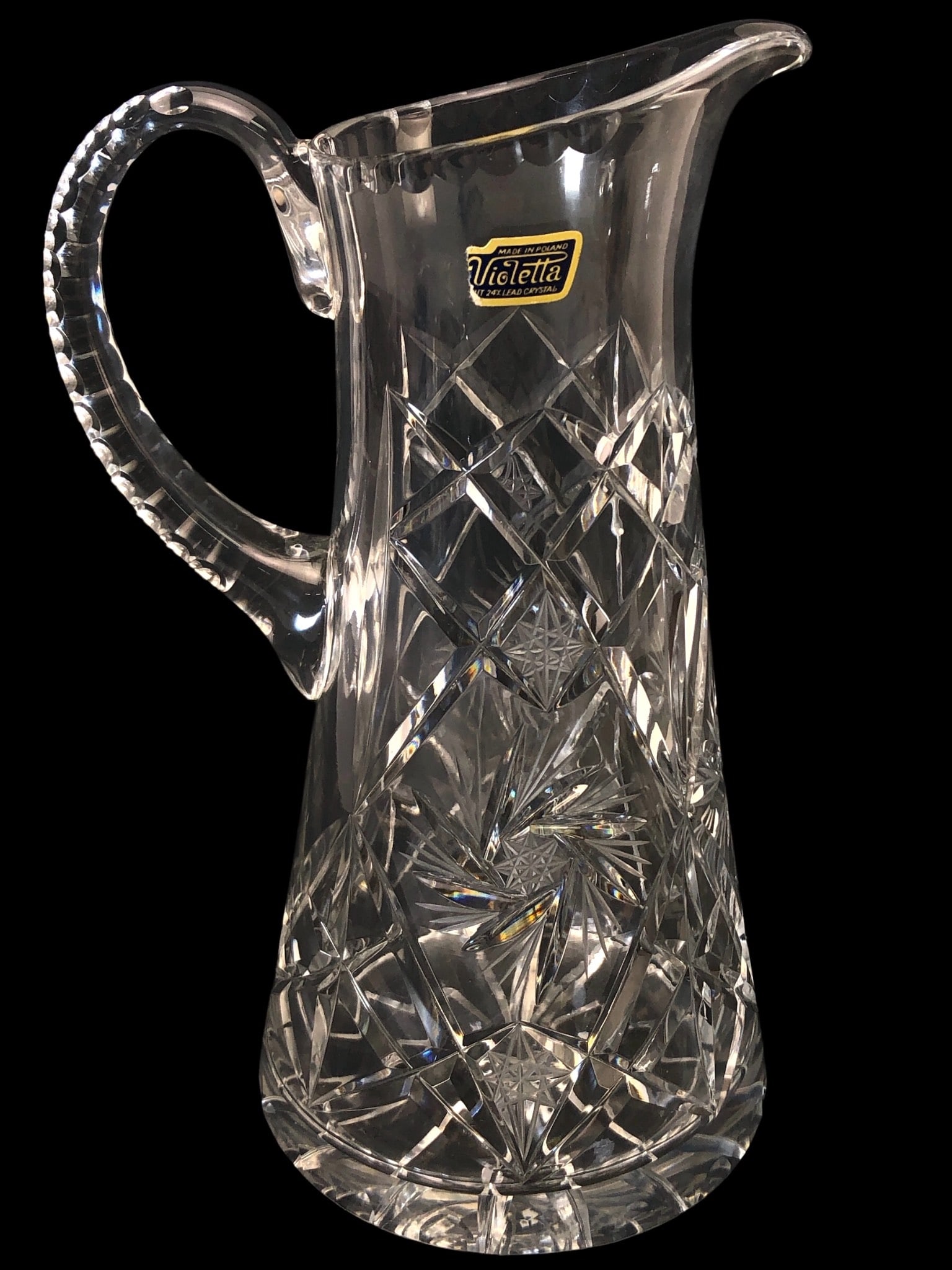 Violetta Starburst Hand Cut Crystal Pitcher (1 of 10)