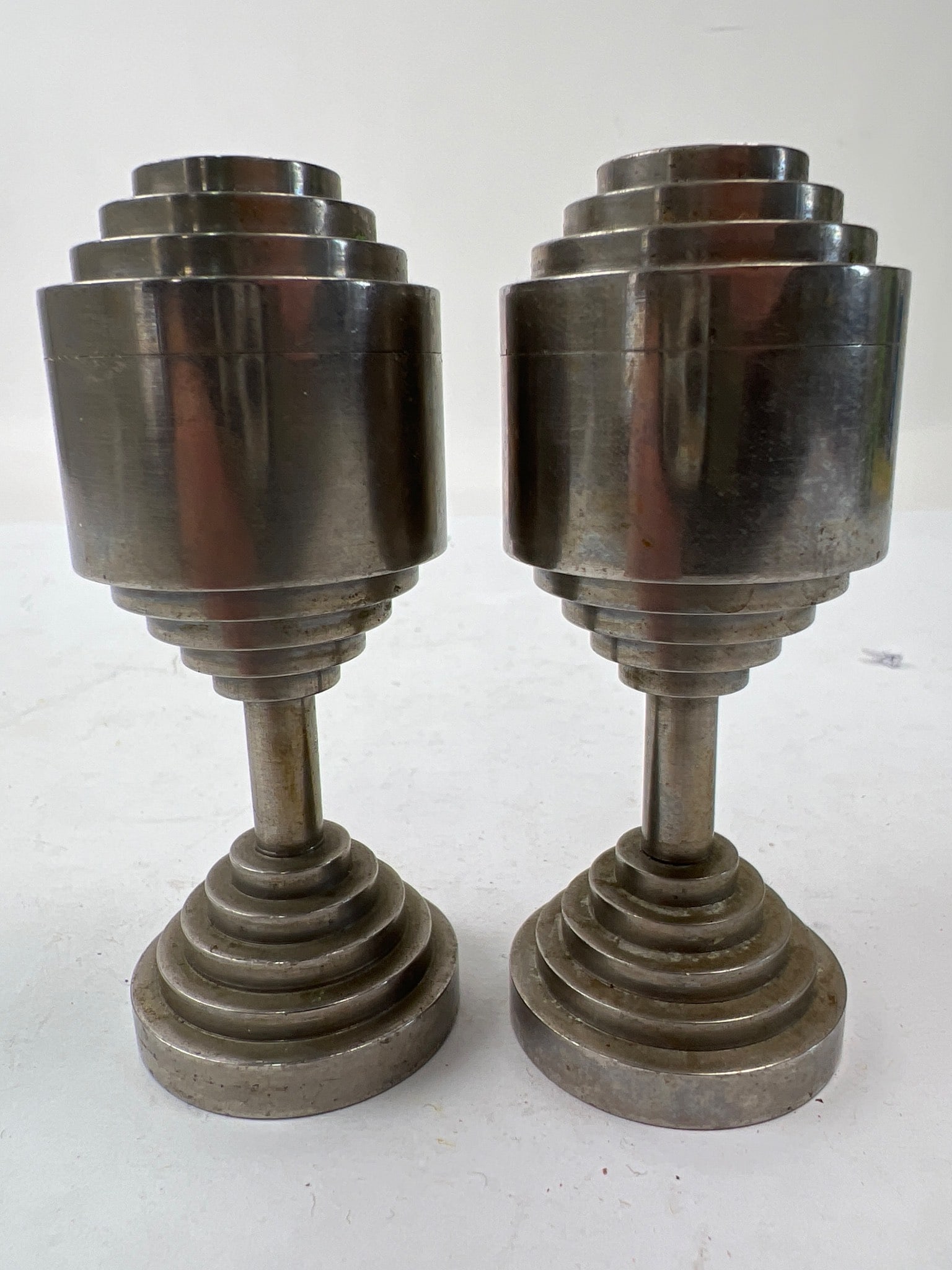 Art Deco Industrial S&P Shakers 3.5? Tall (1 of 7)