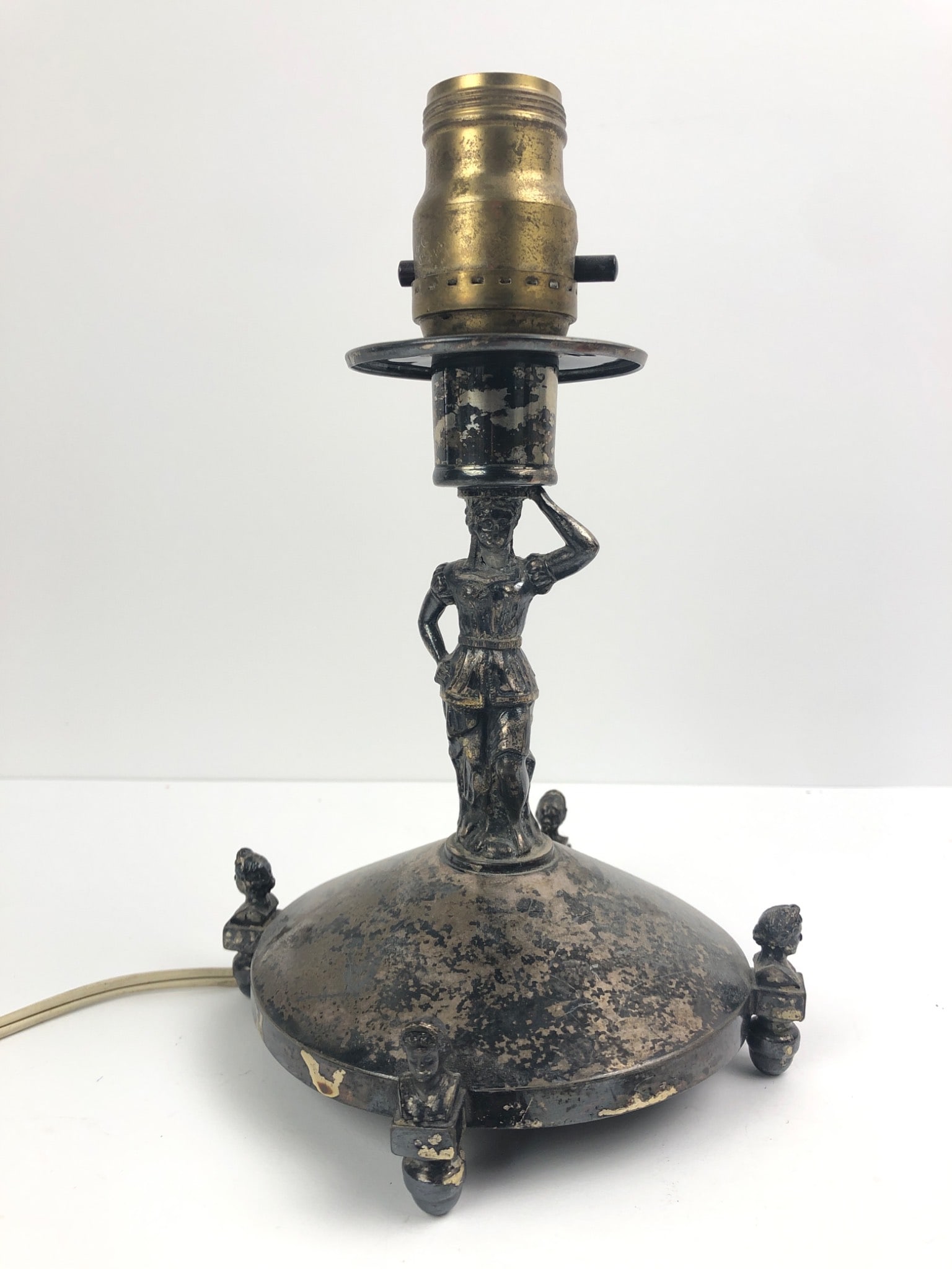 10?? Tall Figural Metal Table Lamp Base (1 of 7)