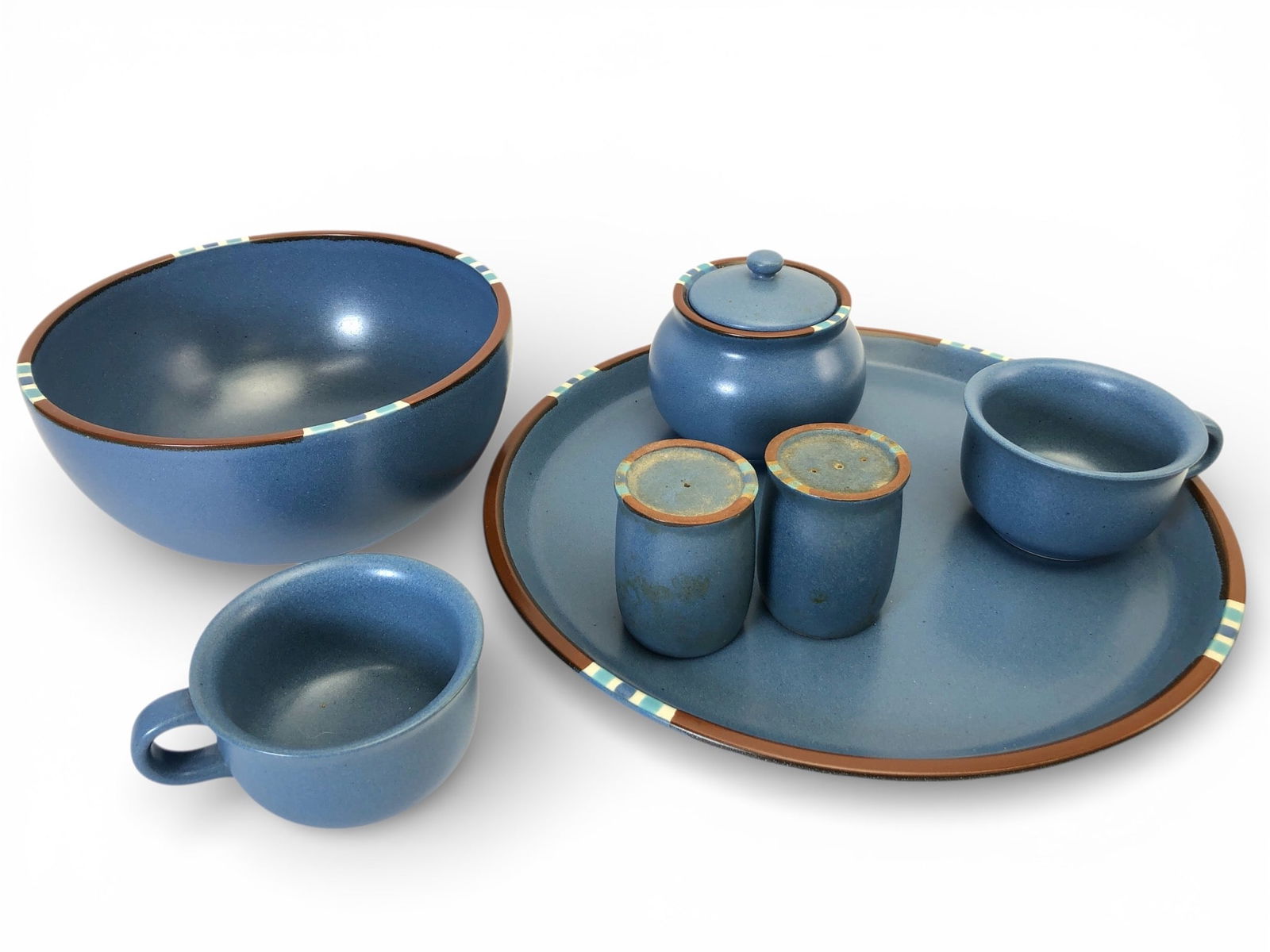 Vtg Dansk Mesa Sky Blue Stoneware 7pc Set (1 of 20)