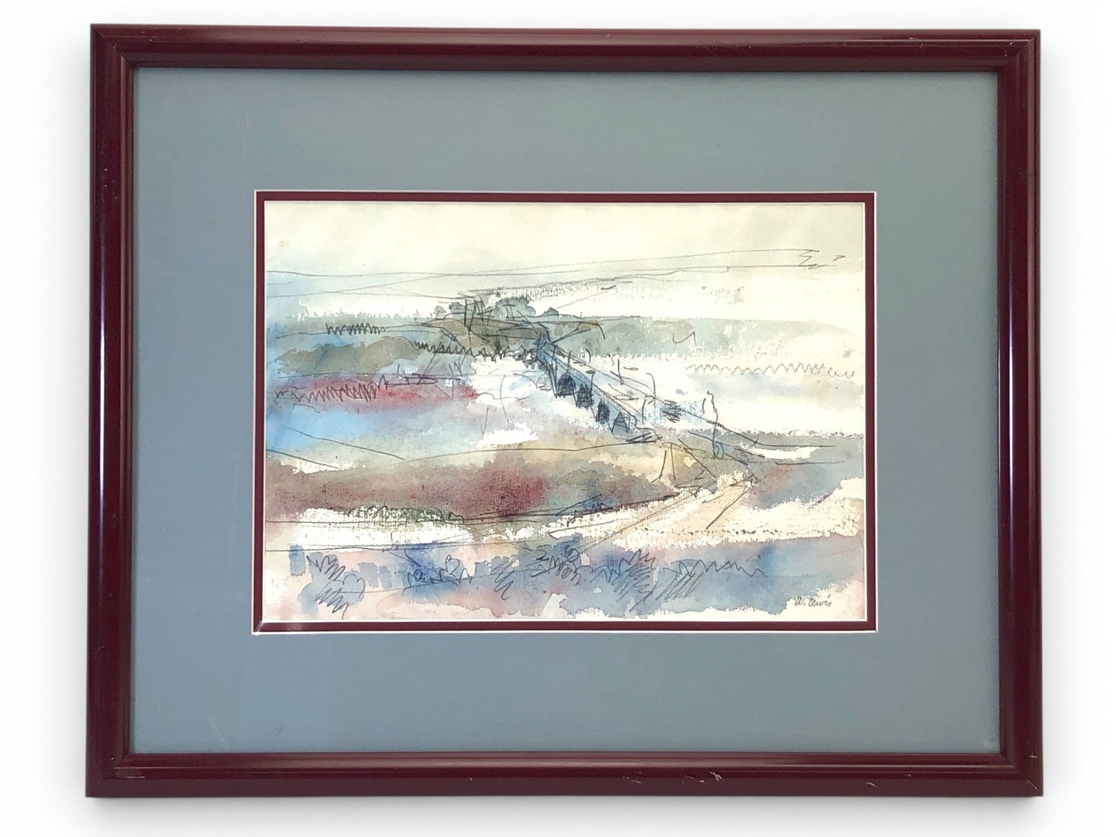 Signed William A Lewis Watercolor Landscape (1 of 7)