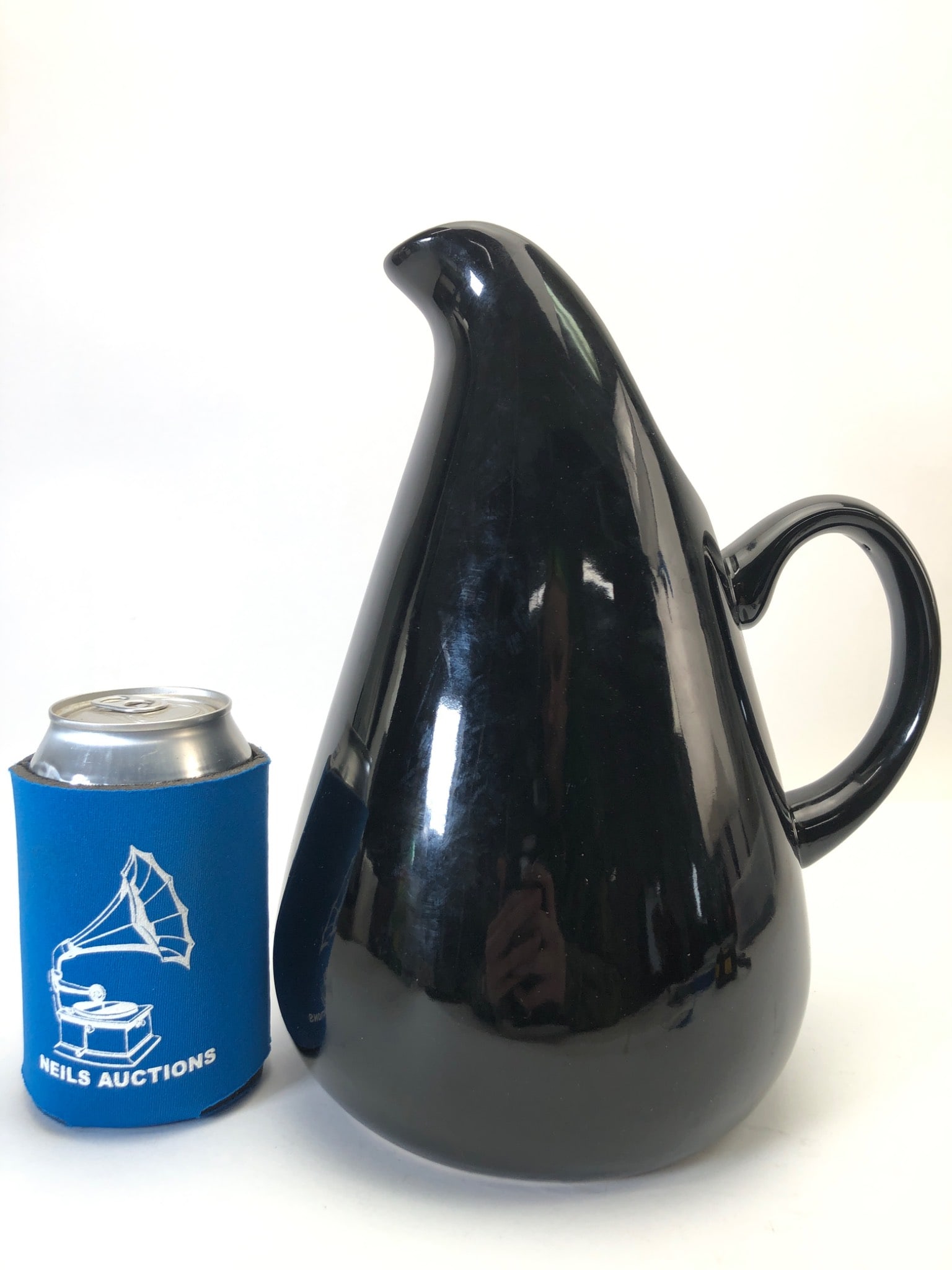 Russel Wright Black Pepper Ceramic Pitcher - 2