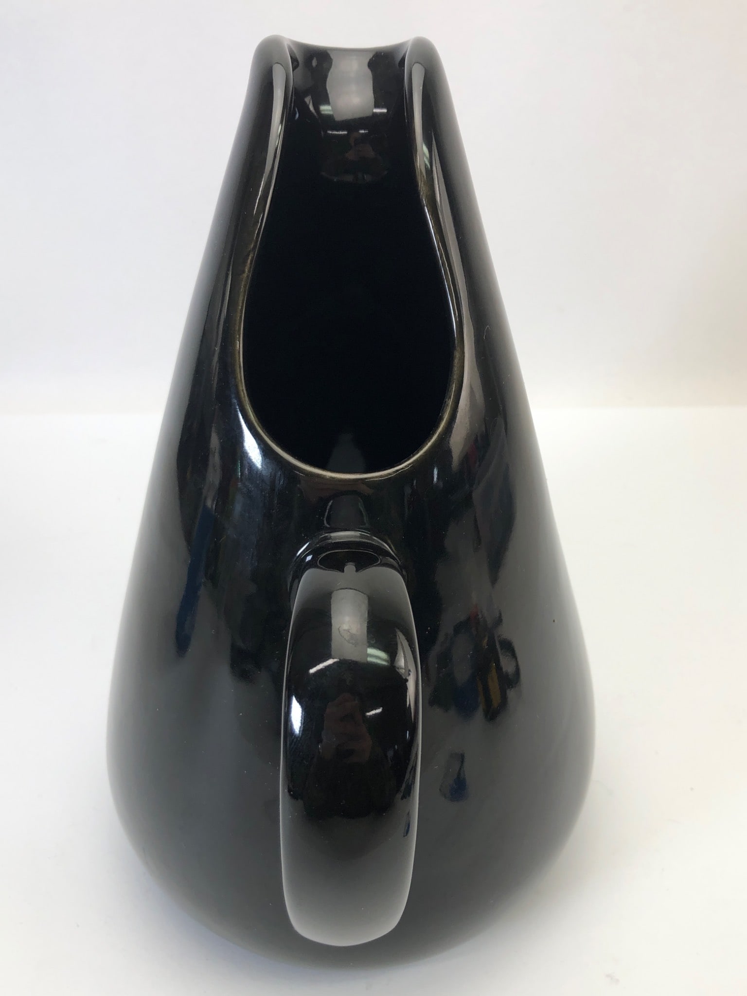 Russel Wright Black Pepper Ceramic Pitcher - 3