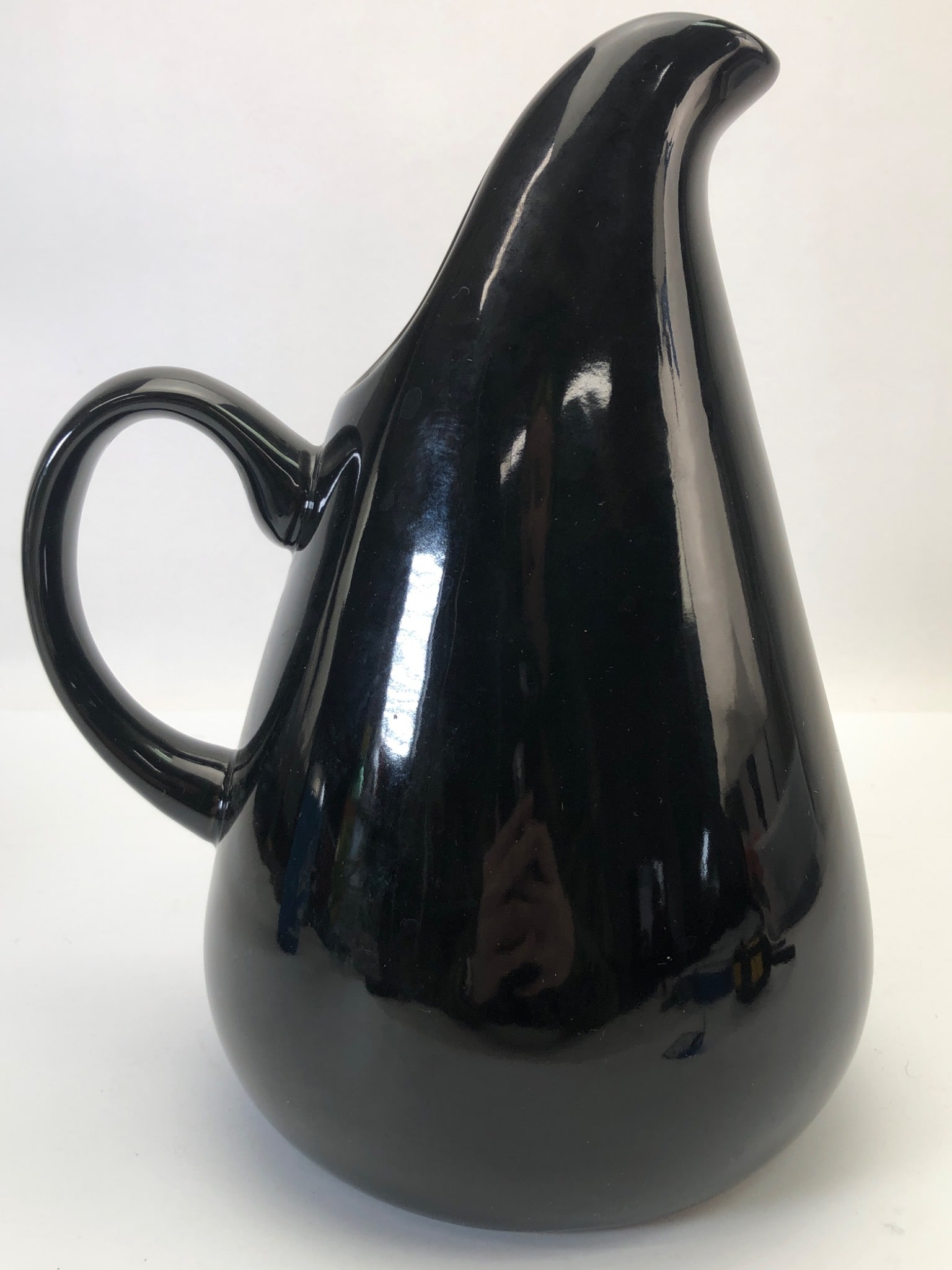 Russel Wright Black Pepper Ceramic Pitcher - 4