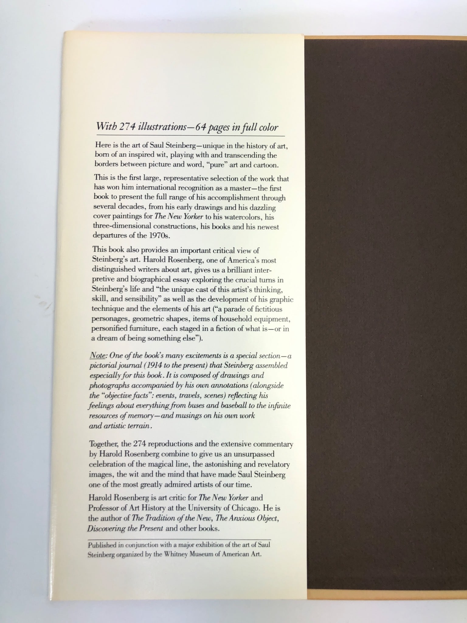 Saul Steinberg By Harold Rosenberg 1978 - 4