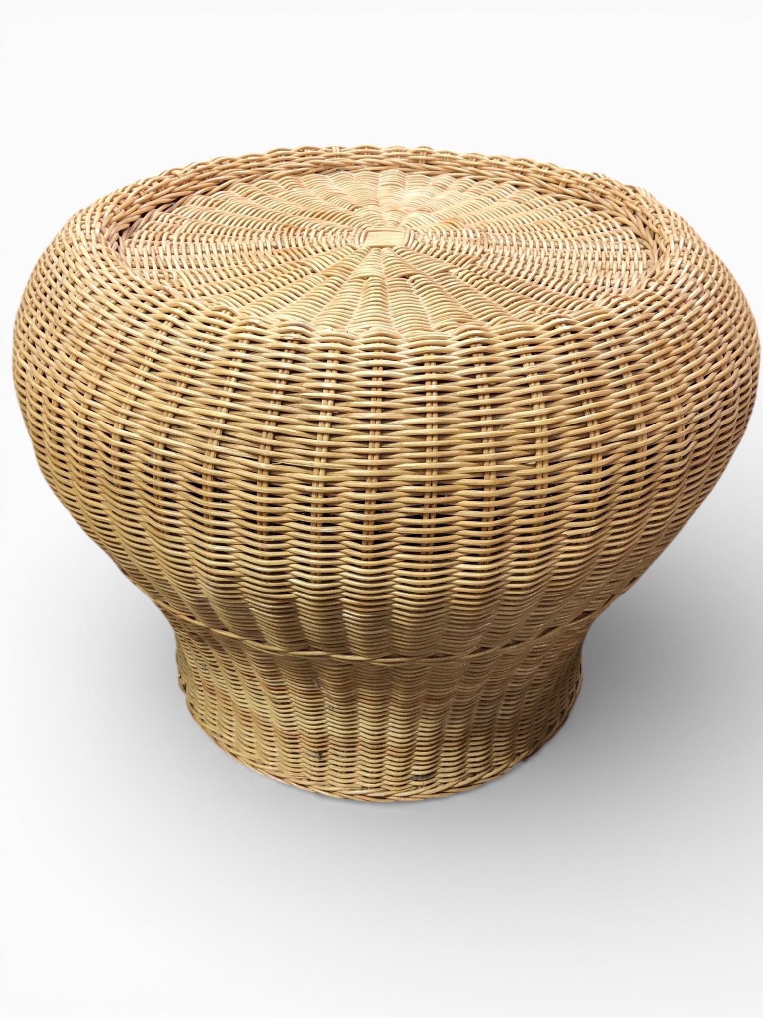 Wicker Rattan Bamboo Bolla Side Table (1 of 7)