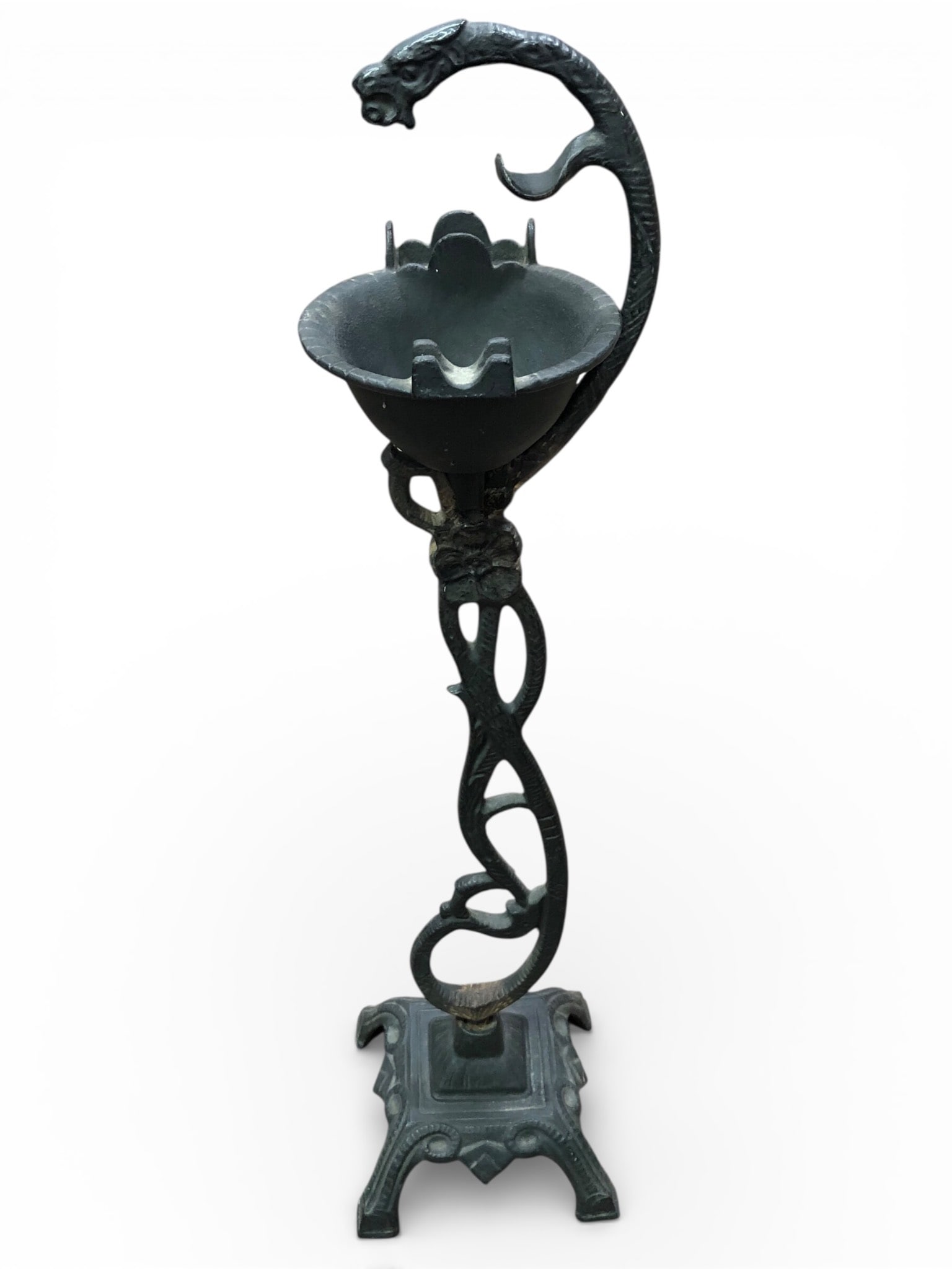 Vtg Cast Iron Smoking Stand Ashtray (1 of 15)