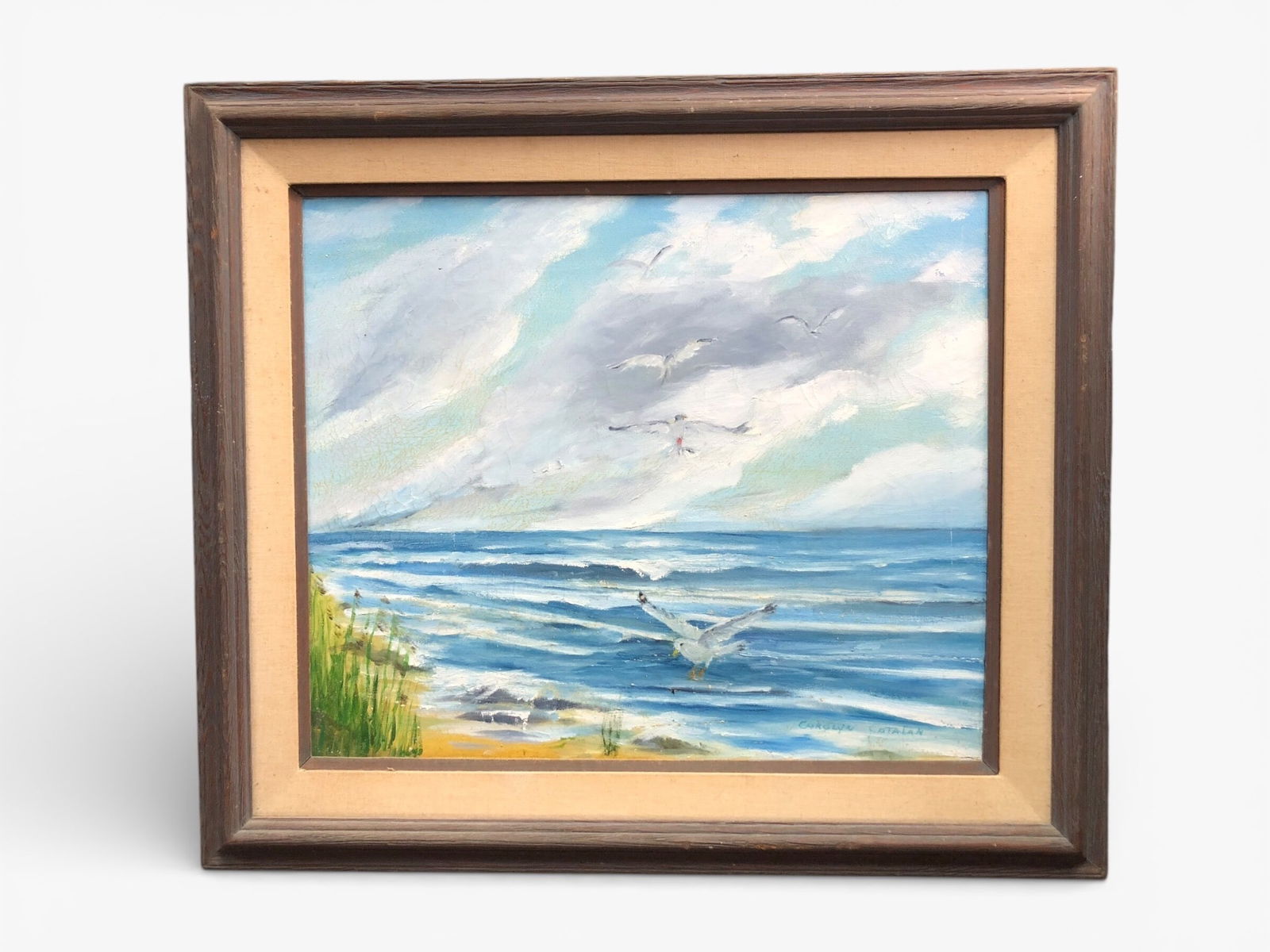 Signed Carolyn Catalan Seascape Painting (1 of 10)