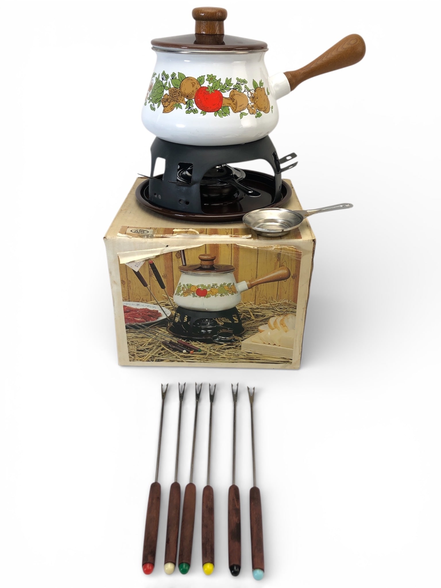 Levcoware Enamel Mushroom & Vegetables Fondue Set (1 of 14)