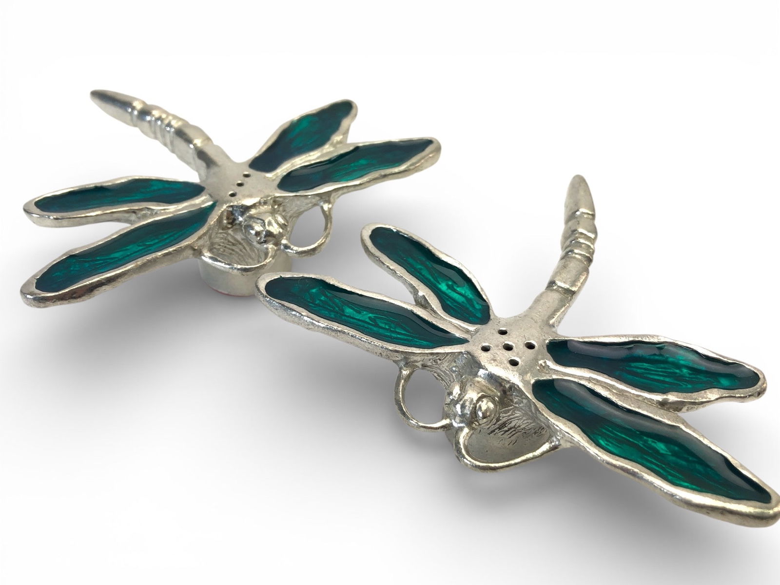 Billy Joe Dragonfly Pewter & Glass Shakers (1 of 6)