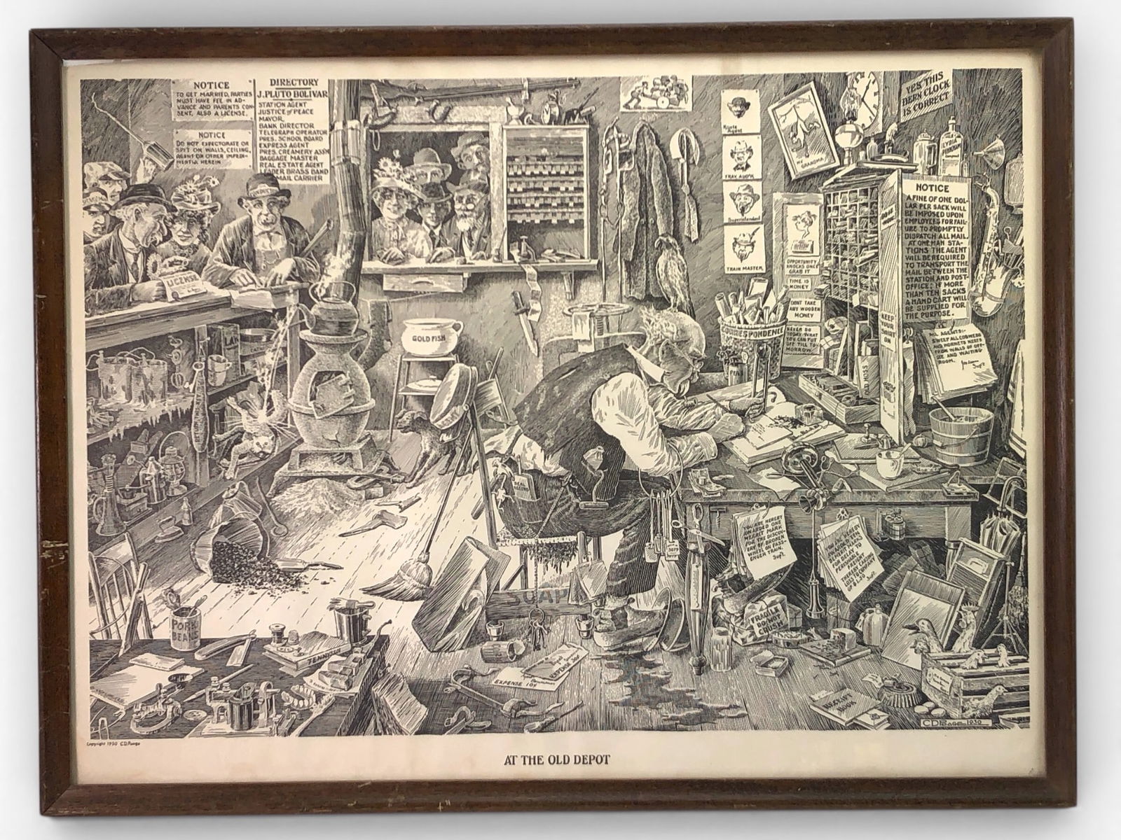 1930 C.D. Poage At The Old Depot Etching (1 of 7)