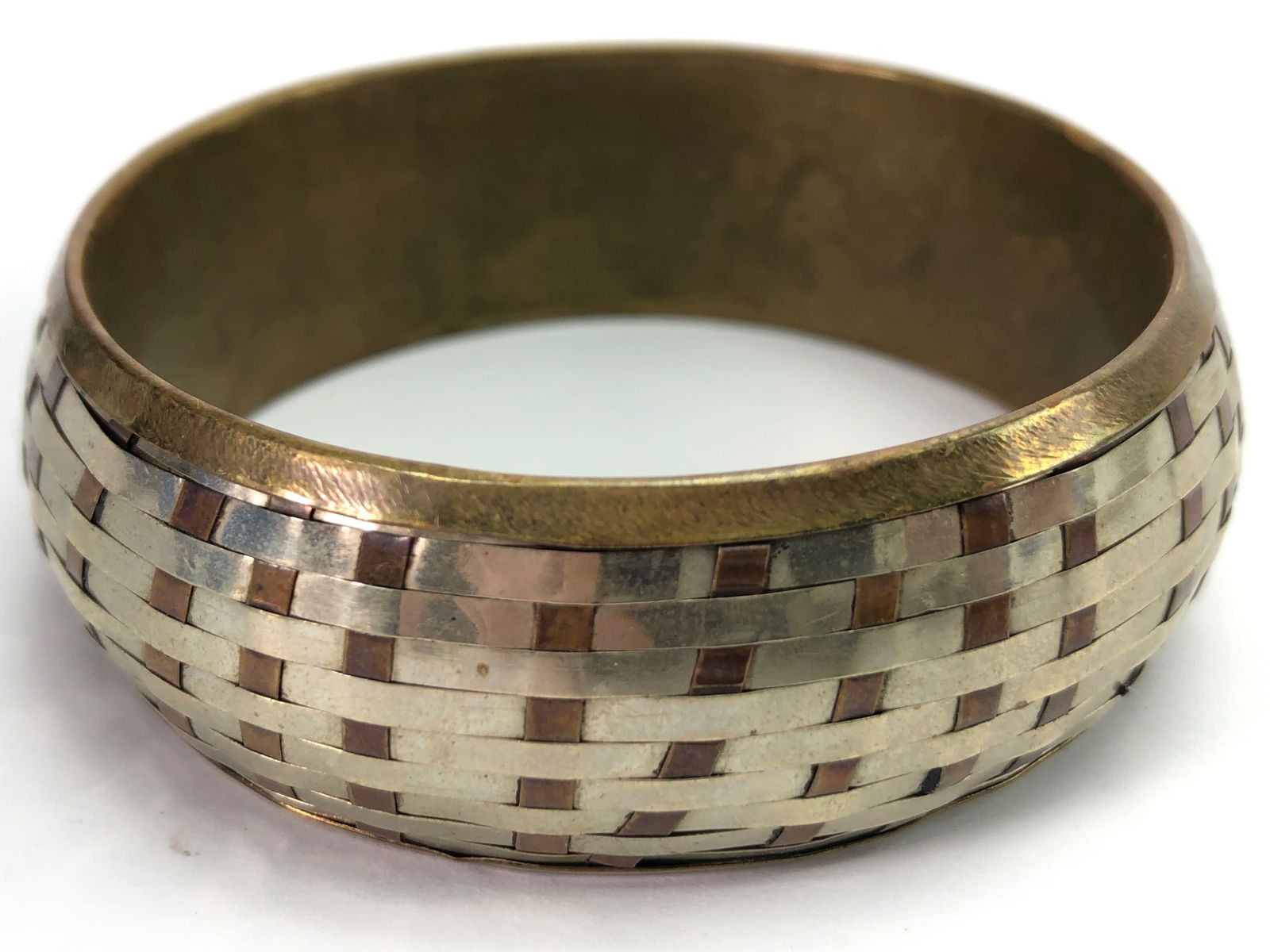 Brass & Bone Bangle Bracelets - 3