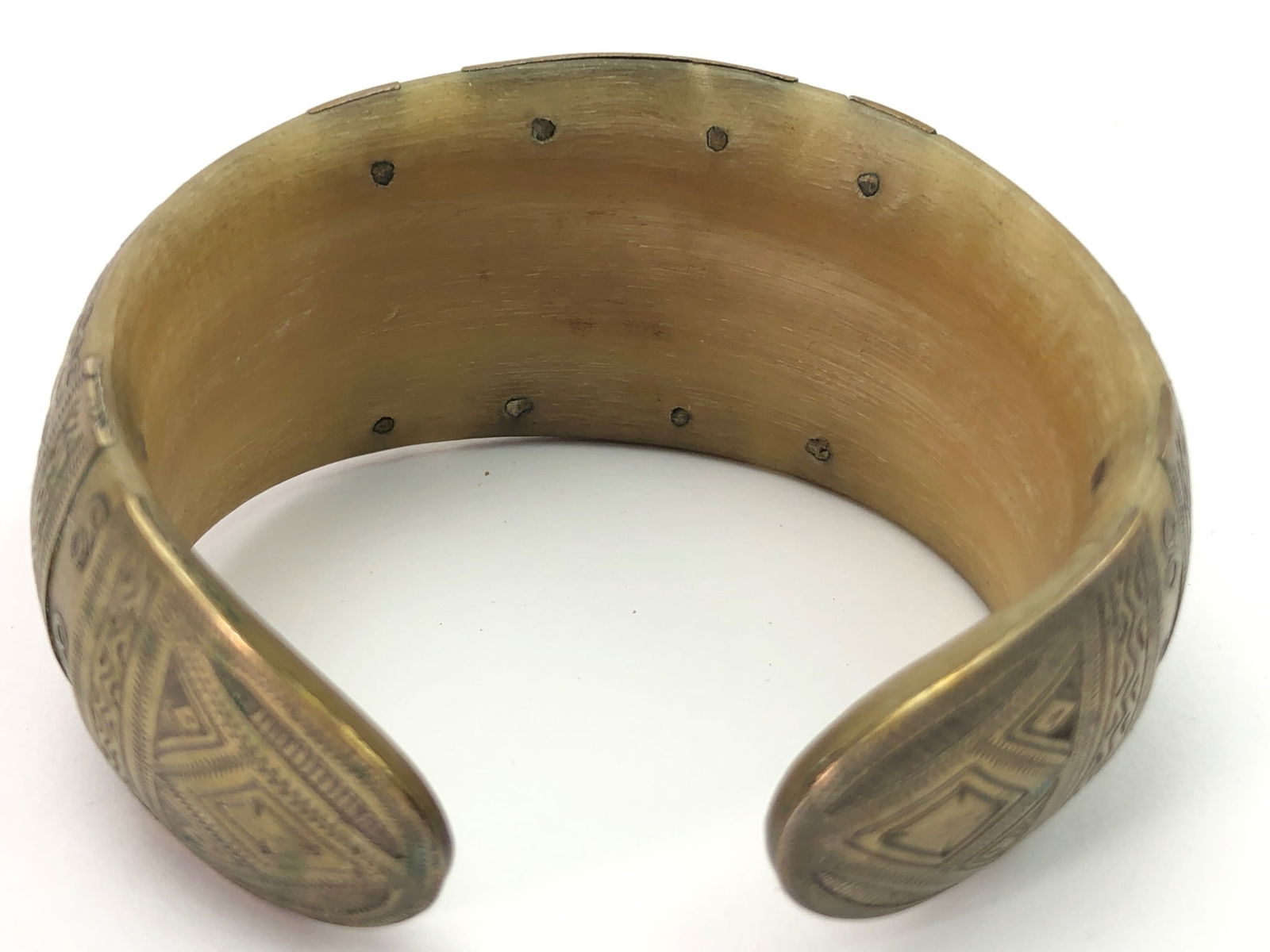Brass & Bone Bangle Bracelets - 7