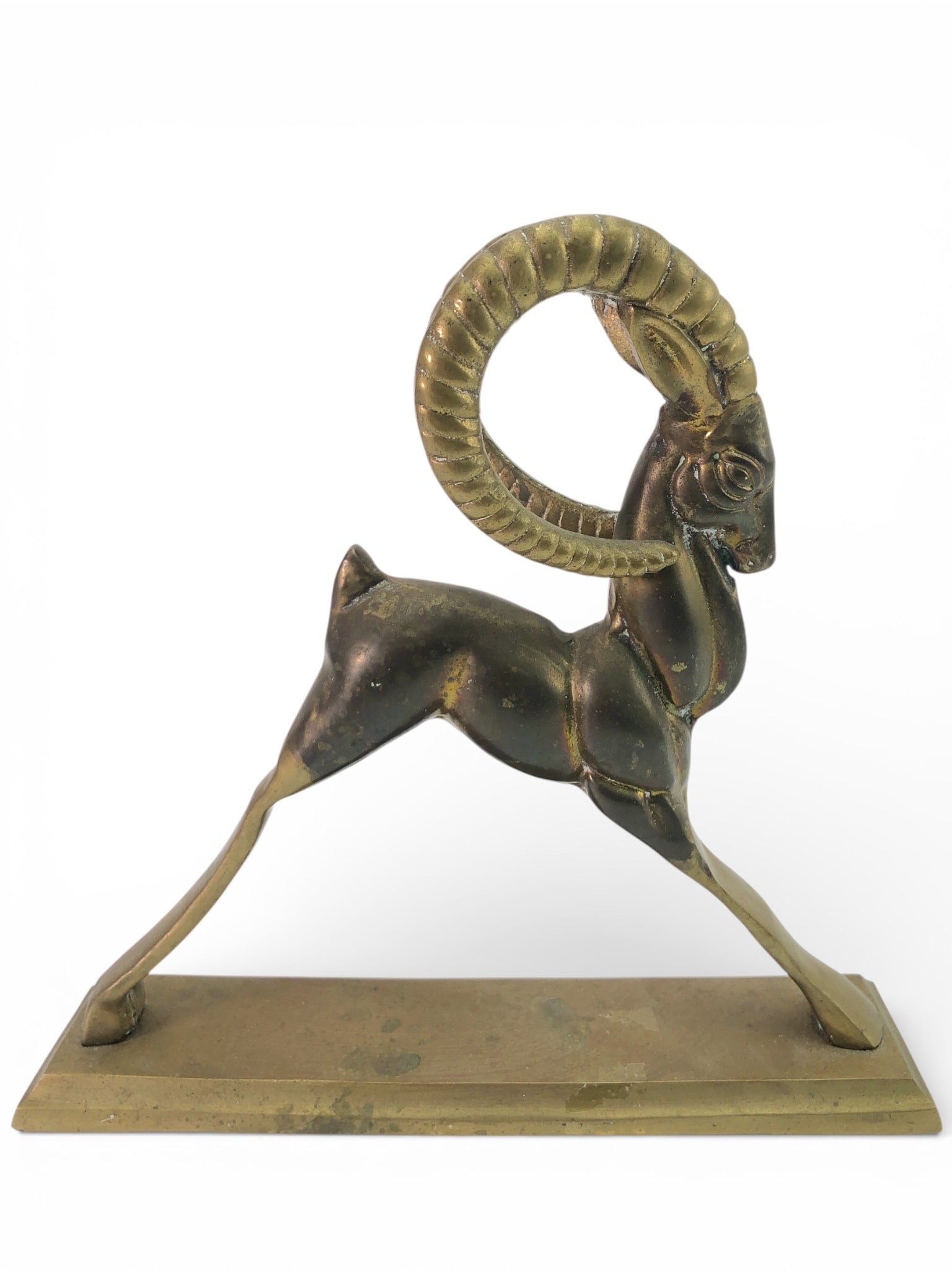 Art Deco Brass Big Horn Ram Statue (1 of 8)
