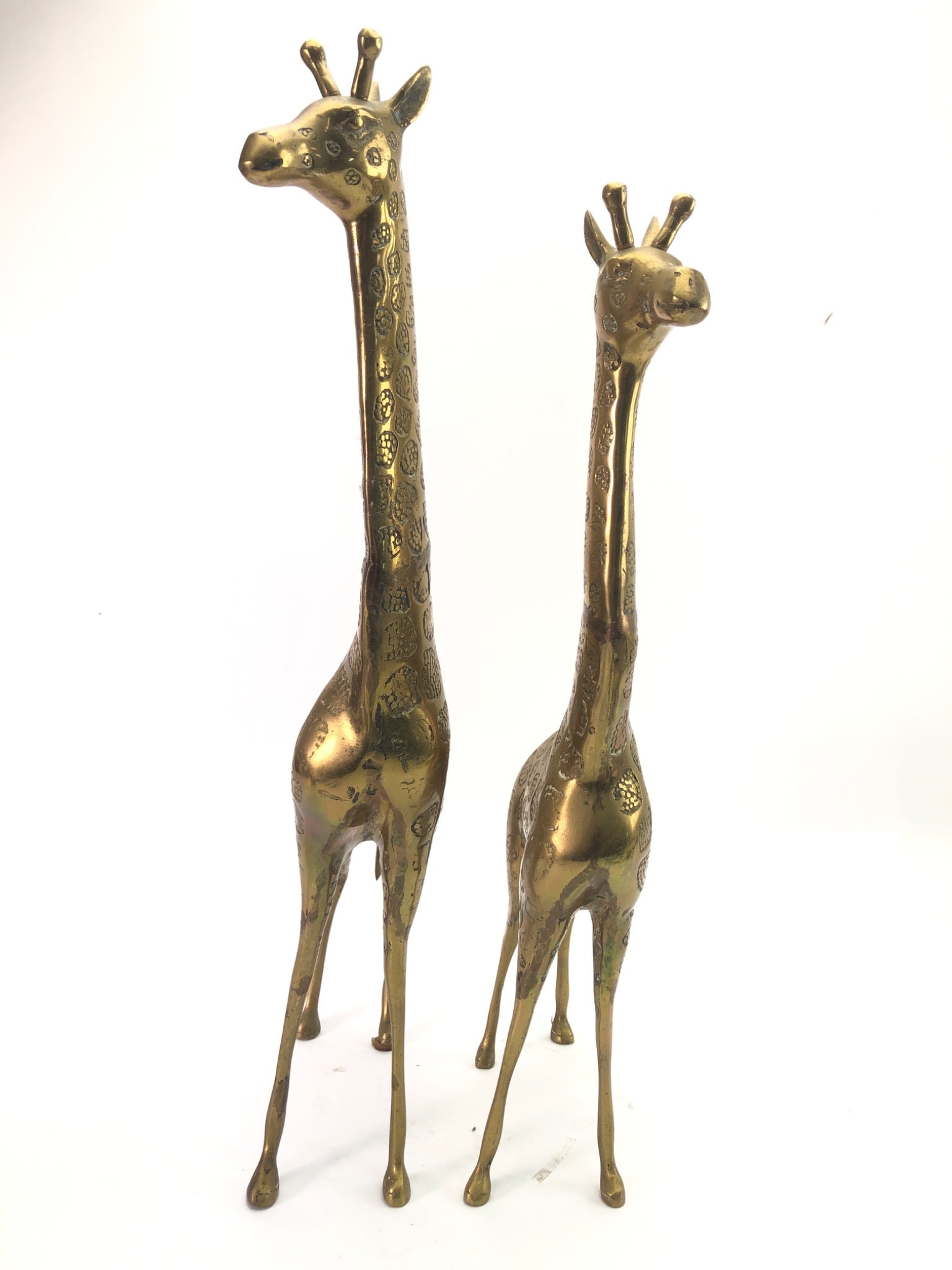 Brass Giraffe Figures - 3