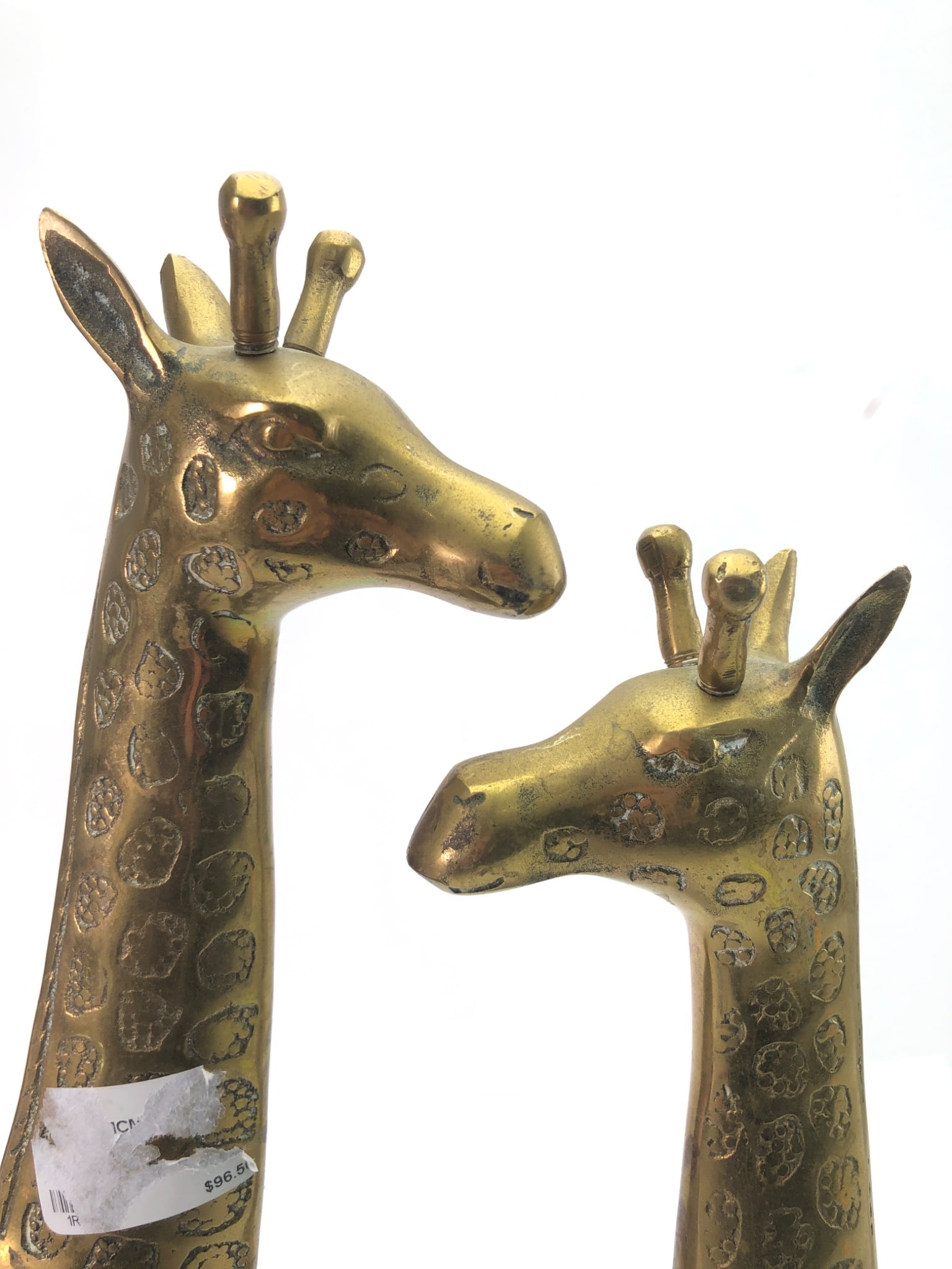 Brass Giraffe Figures - 6
