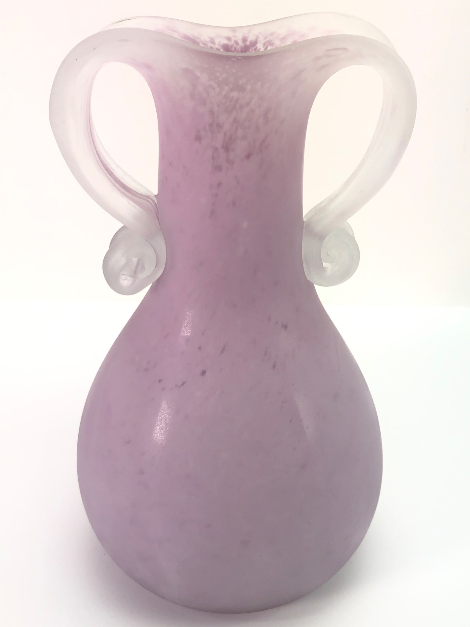 Polish Purple Art Glass Vase With Handles (1 of 9)