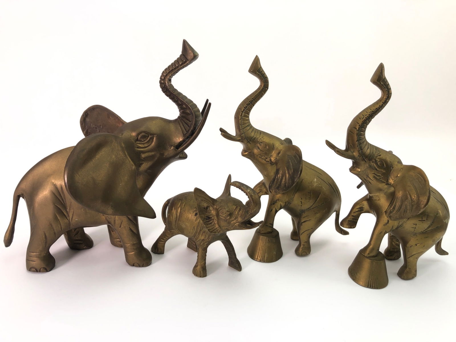 4 Brass Elephant Statues (1 of 16)
