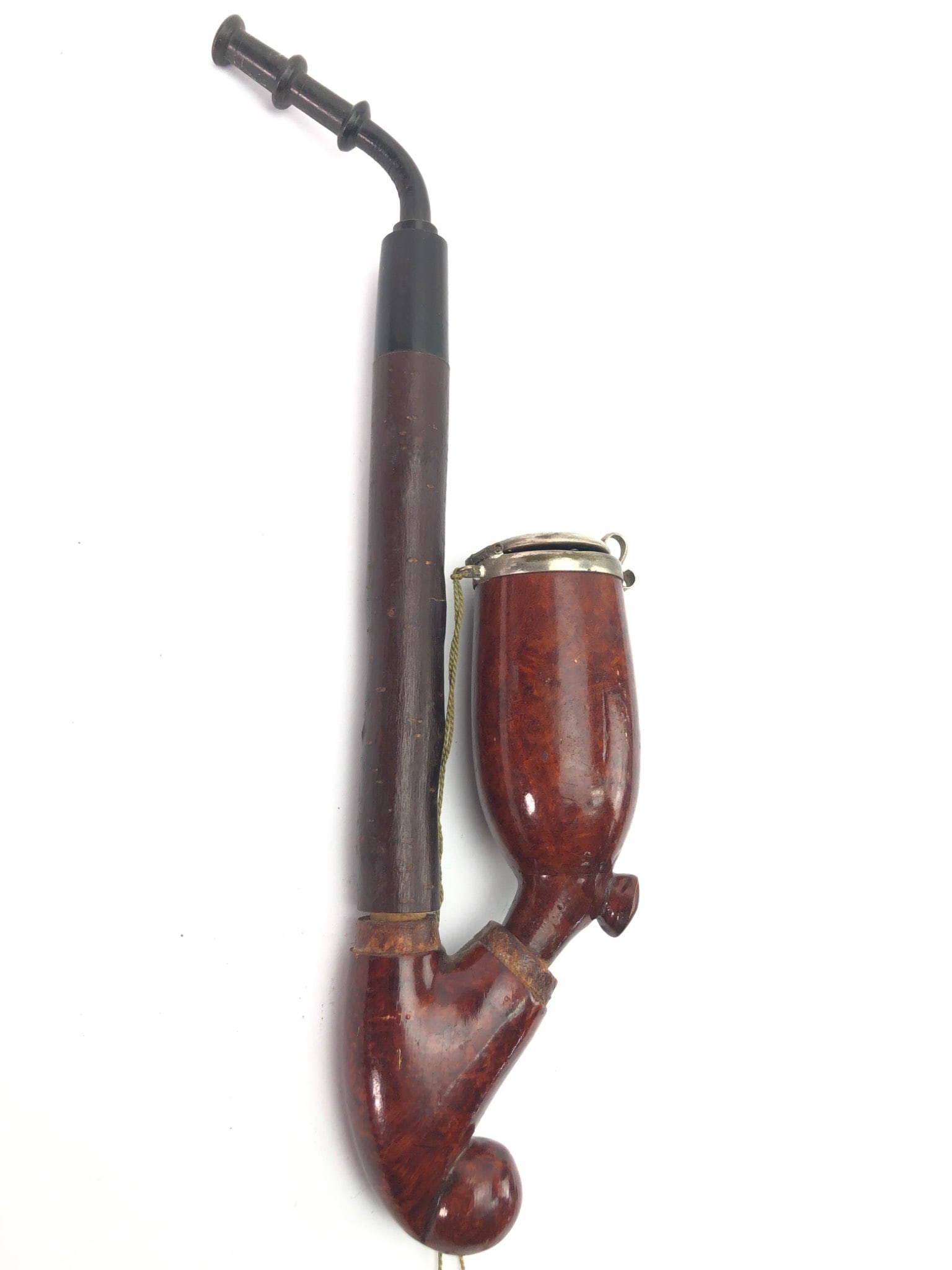 Vtg Pipe 10.25 Long With Hinged Lid (1 of 11)