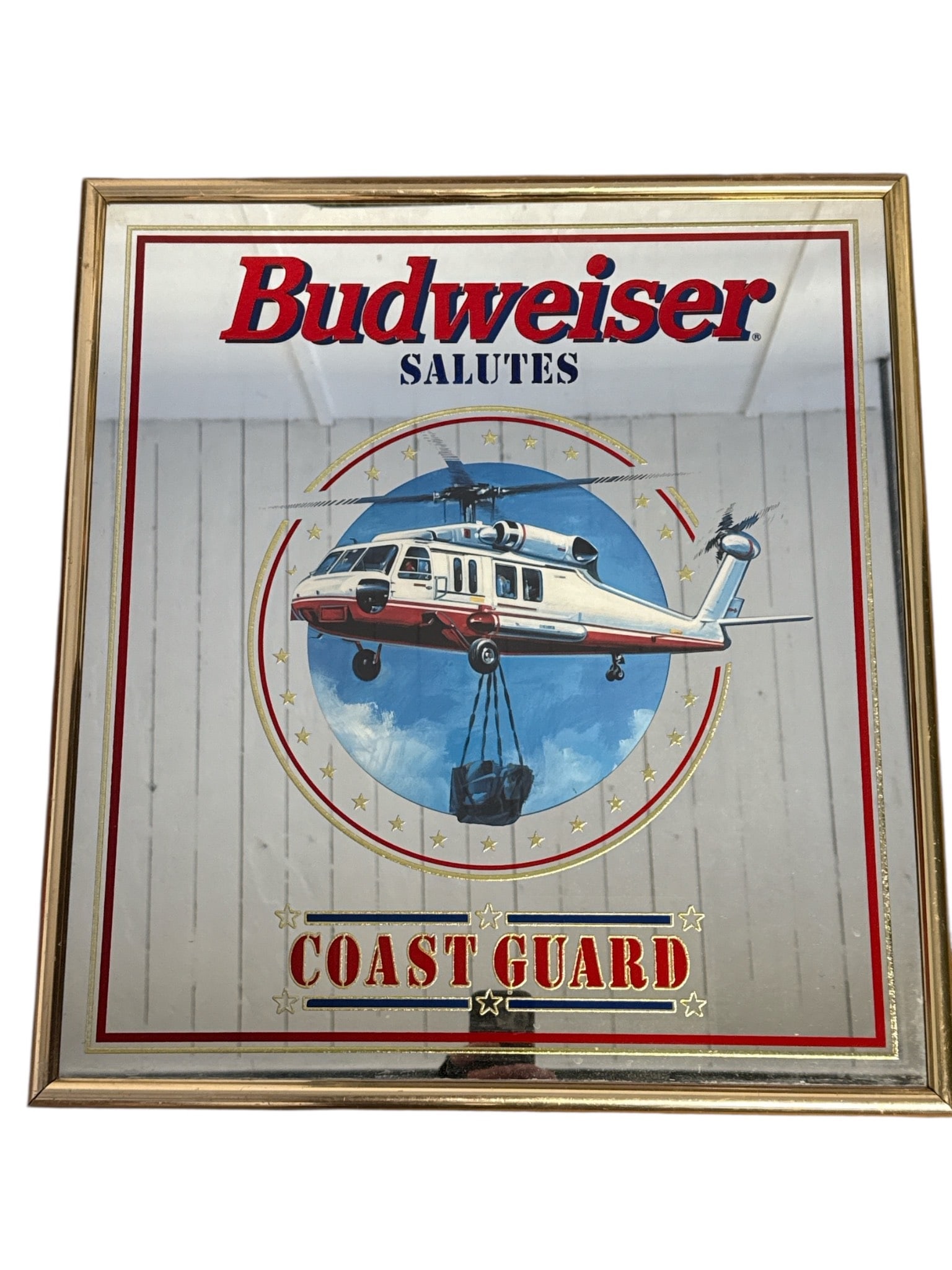 Budweiser Coast Guard Mirrored Sign (1 of 5)