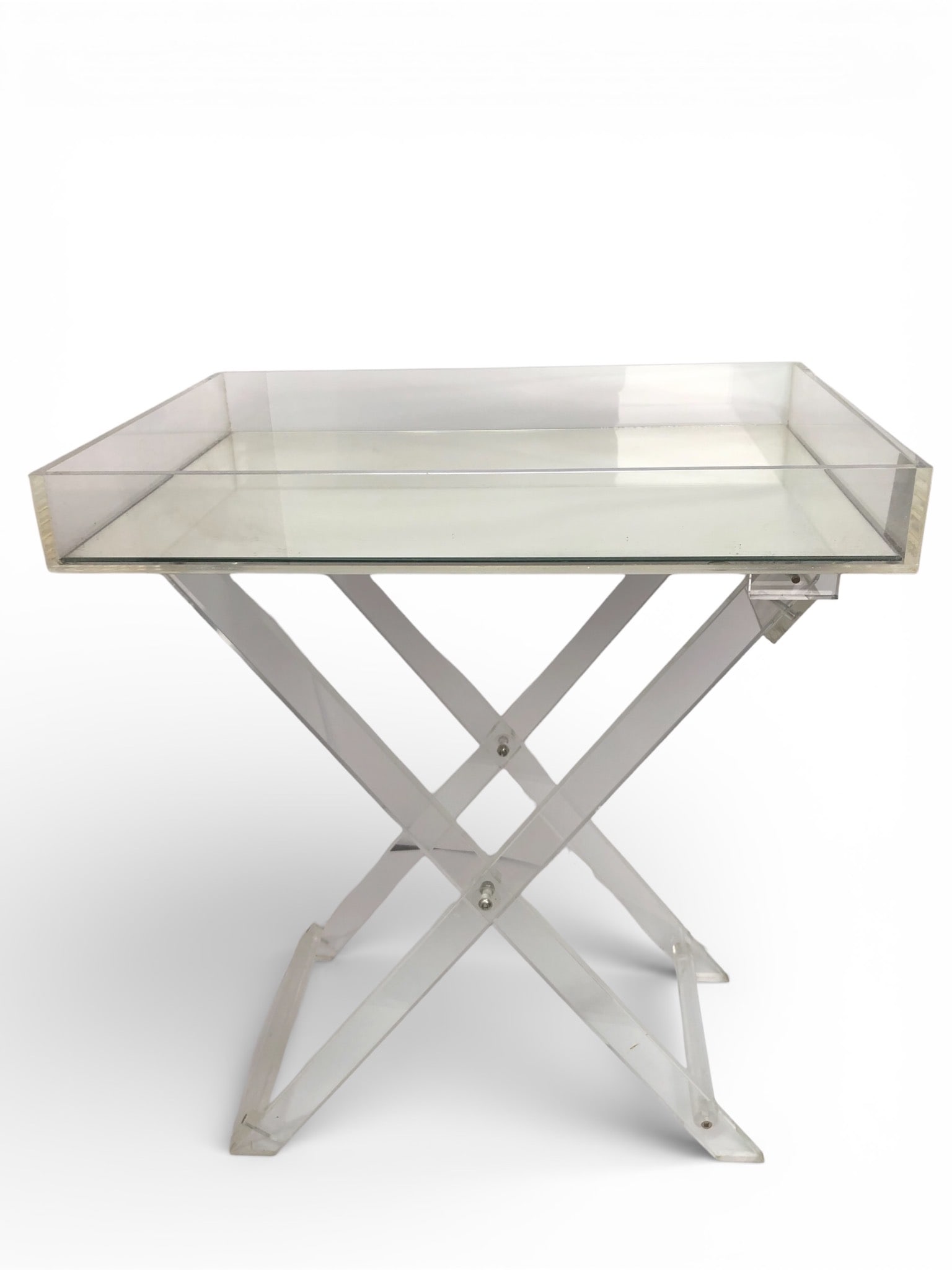 Clear Acrylic Mirrored Folding Tray (1 of 8)