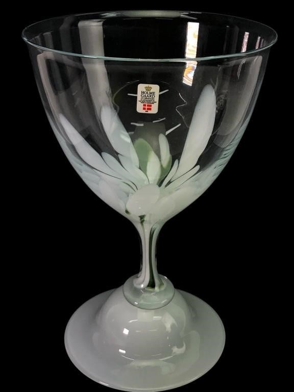 Rare Holmegaard Danish Glass Snowdrop Vase (1 of 8)