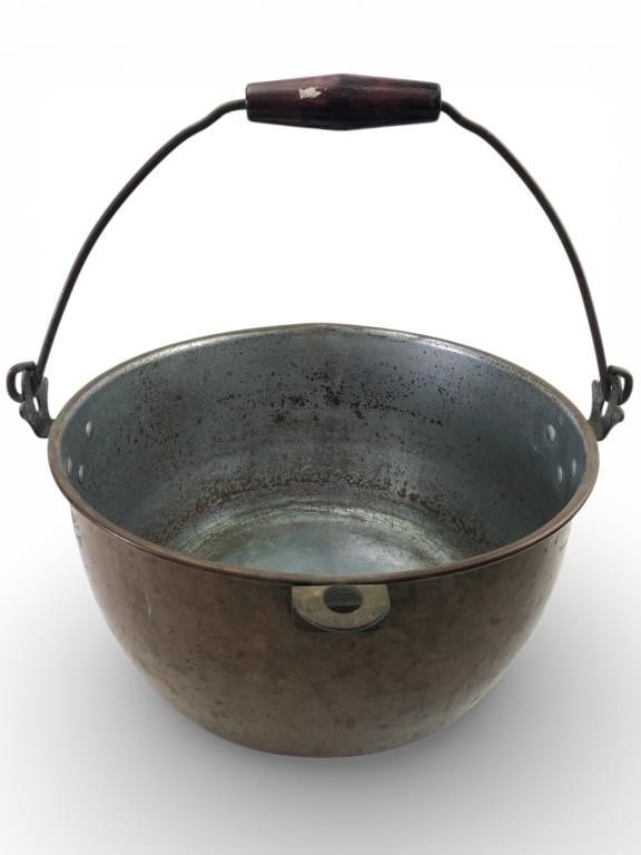 Vtg Copper Pot With Tin Lining & Handle (1 of 9)