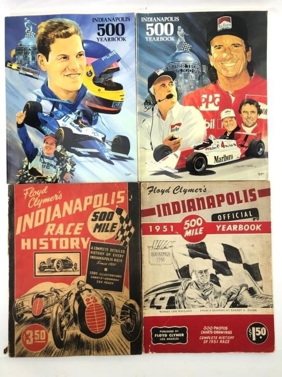 Lot of 4 Indianapolis 500 Yearbooks and History (1 of 11)