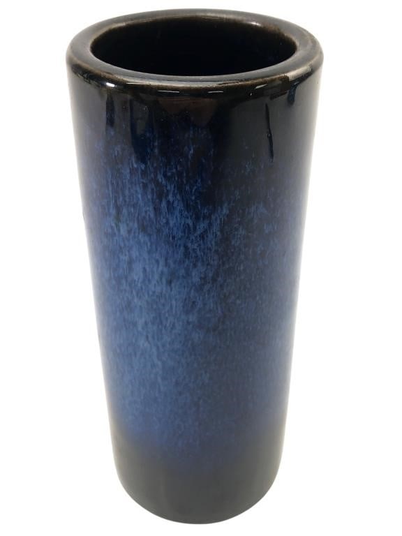Tokoname Sansaien MCM Blue Glazed Stoneware Vase (1 of 7)