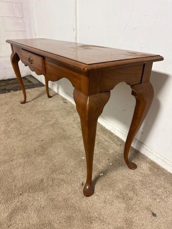 Thomasville Solid Oak Queen Anne Style Table - 2