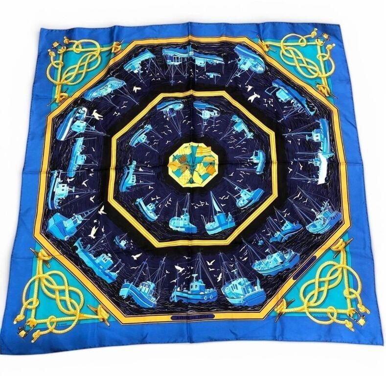 Hermes Paris Retour De Peche Silk Scarf (1 of 7)