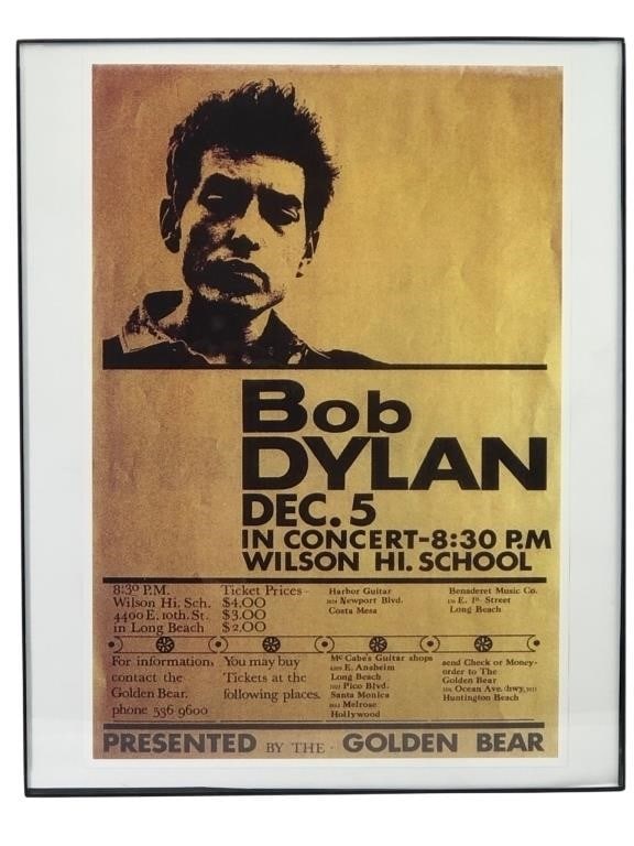 Bob Dylan 1964 Concert Poster Reproduction (1 of 4)