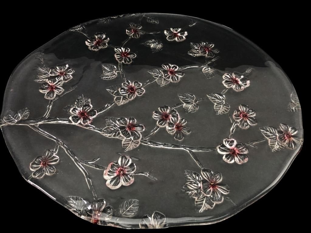 VTG Walther Glas Cherry Blossom Crystal Platter (1 of 6)