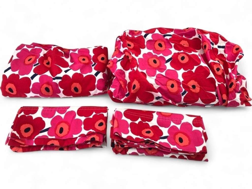 Marimekko Unikko King Size Cotton Sheet Set (1 of 5)