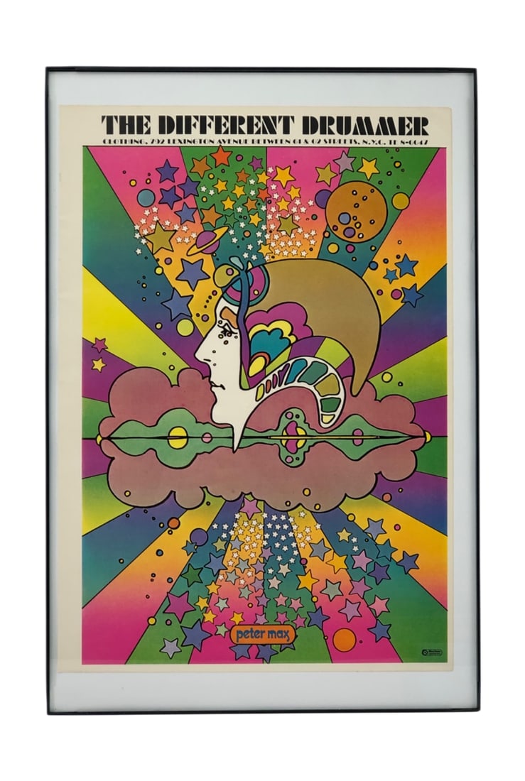 Peter Max 1970 The Different Drummer Framed Poster (1 of 5)