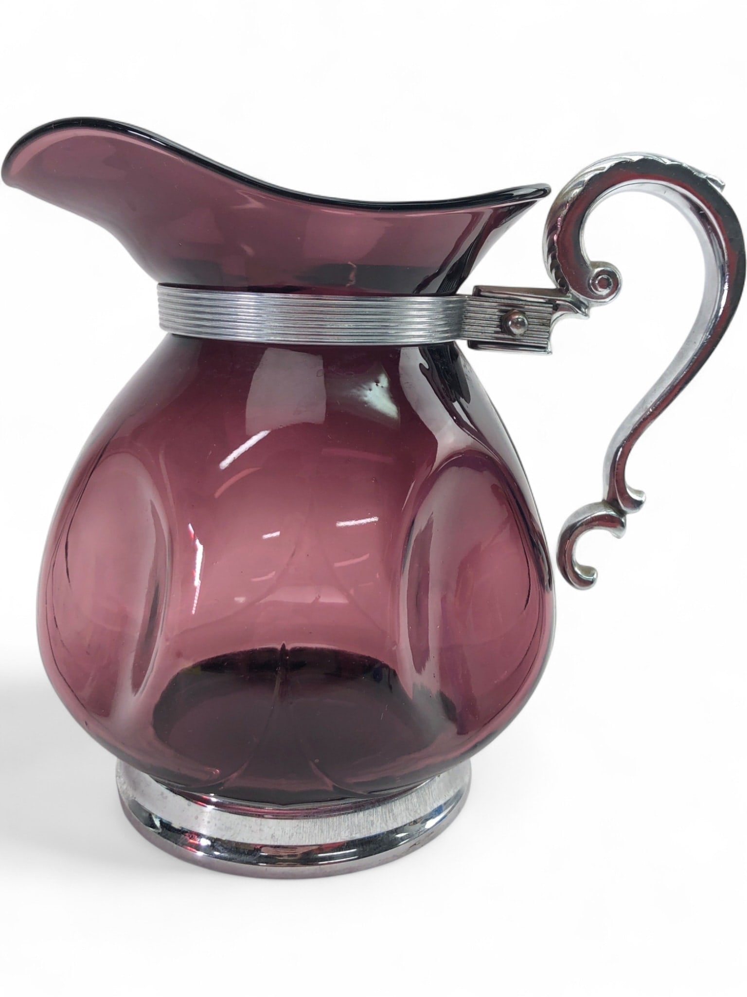 Rare VTG Cambridge Glass Amethyst Pitcher (1 of 7)