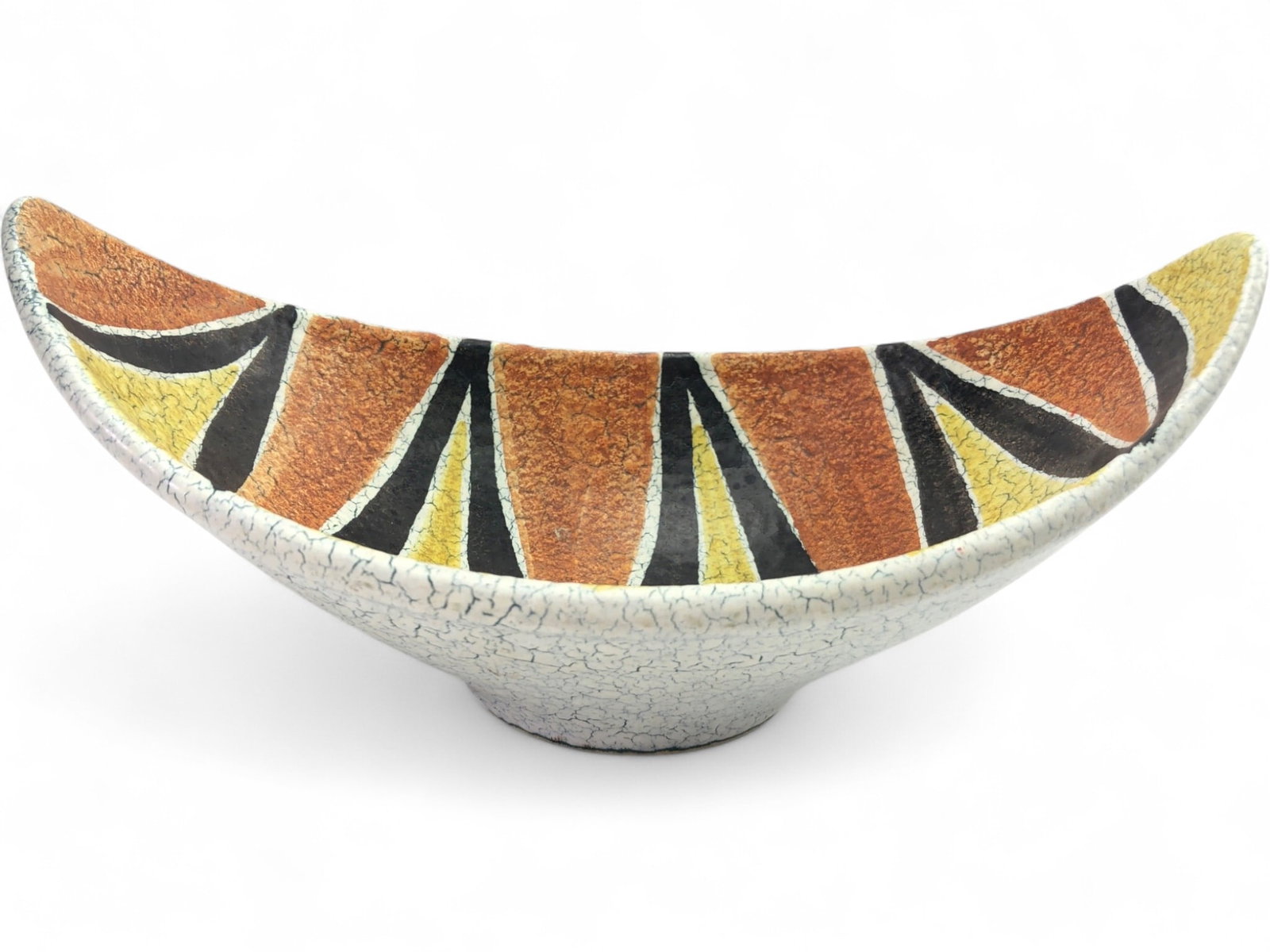 MCM Vallauris Style Ceramic Crescent Bowl Giraffe (1 of 8)