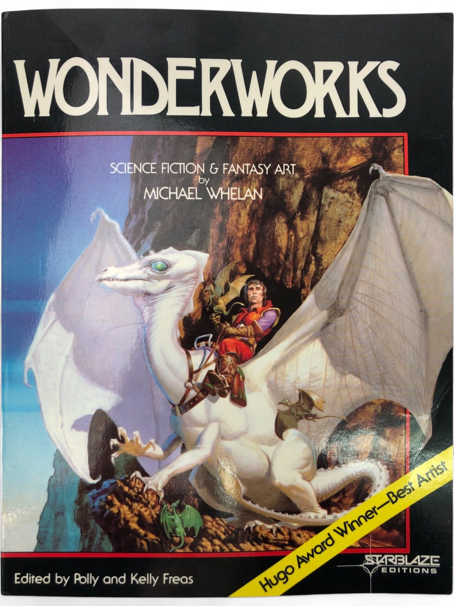 Michael Whelan Wonderworks Art Book 2nd Edition: Wonderworks: Science Fiction and Fantasy Art by Michael Whelan. Published by The Donning Company/Publishers, Starblaze Editions, 1979. Second edition softcover. Edited by Polly and Kelly Freas. Featur