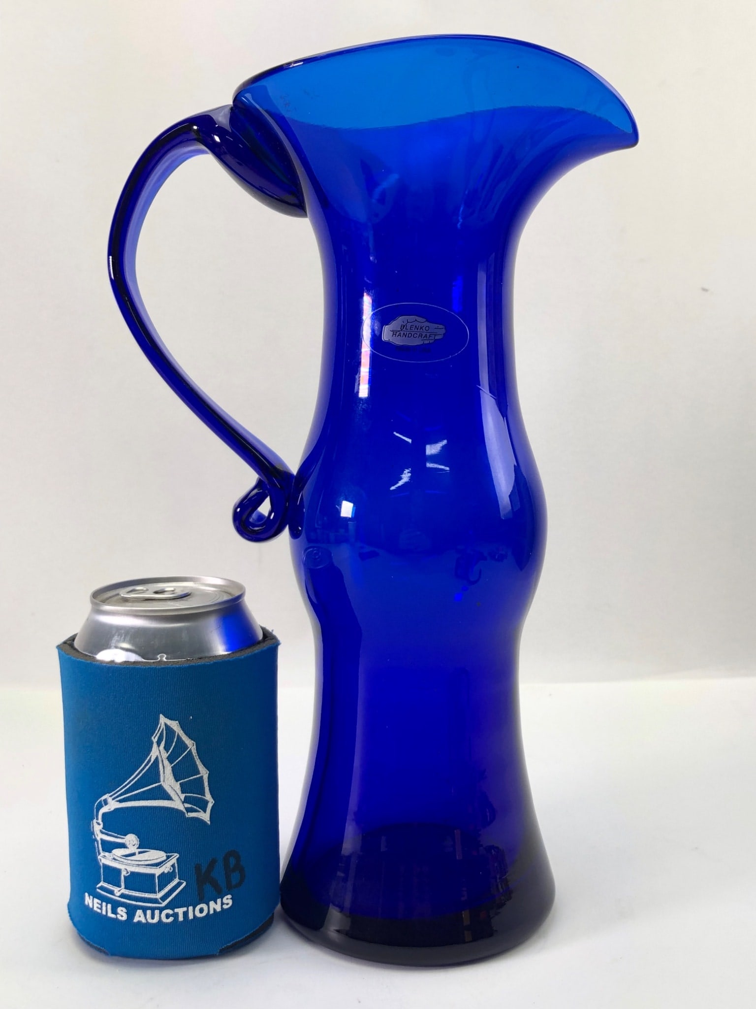 Blenko Handcraft Cobalt Blue Glass Pitcher - 2