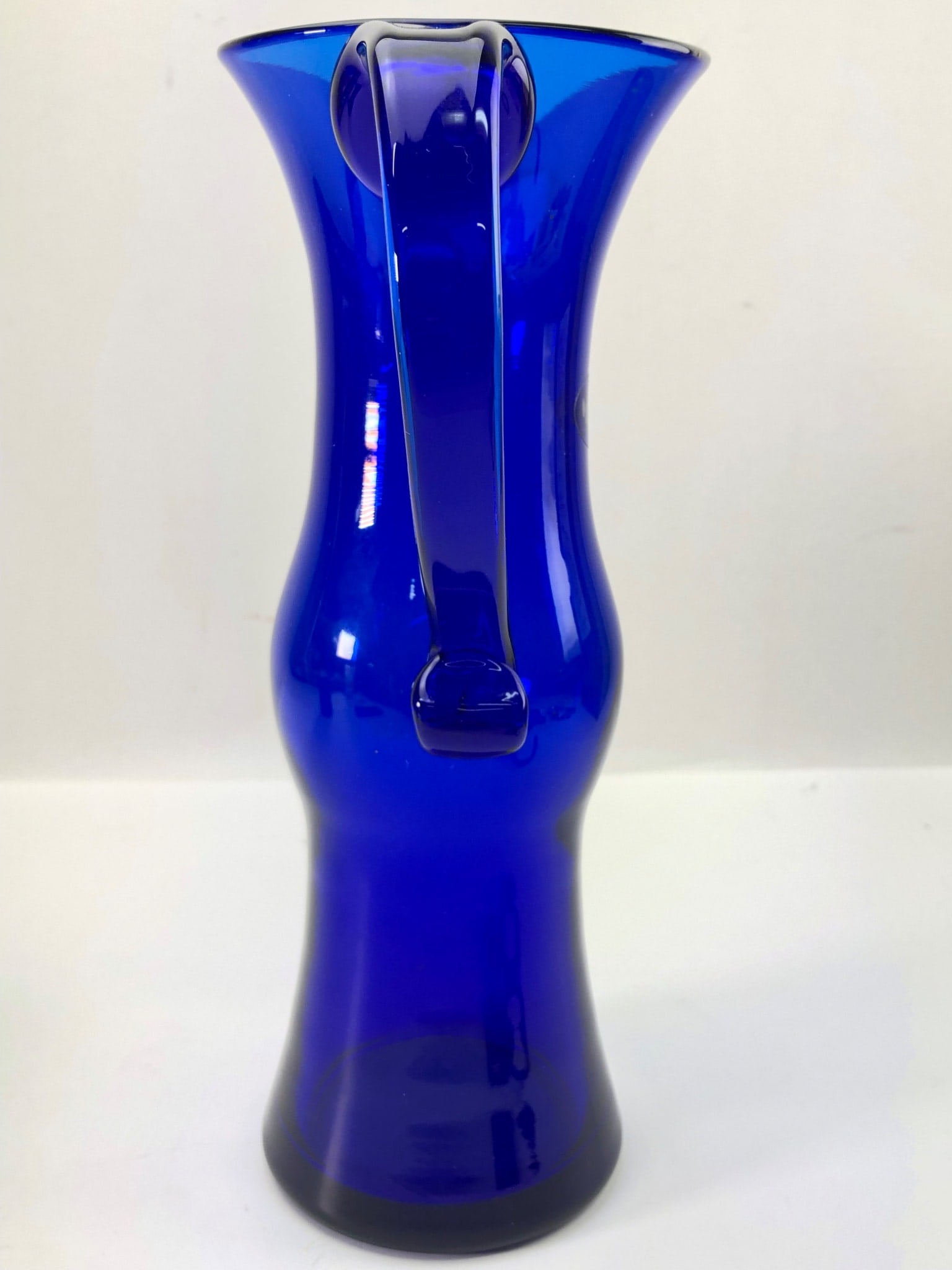 Blenko Handcraft Cobalt Blue Glass Pitcher - 4